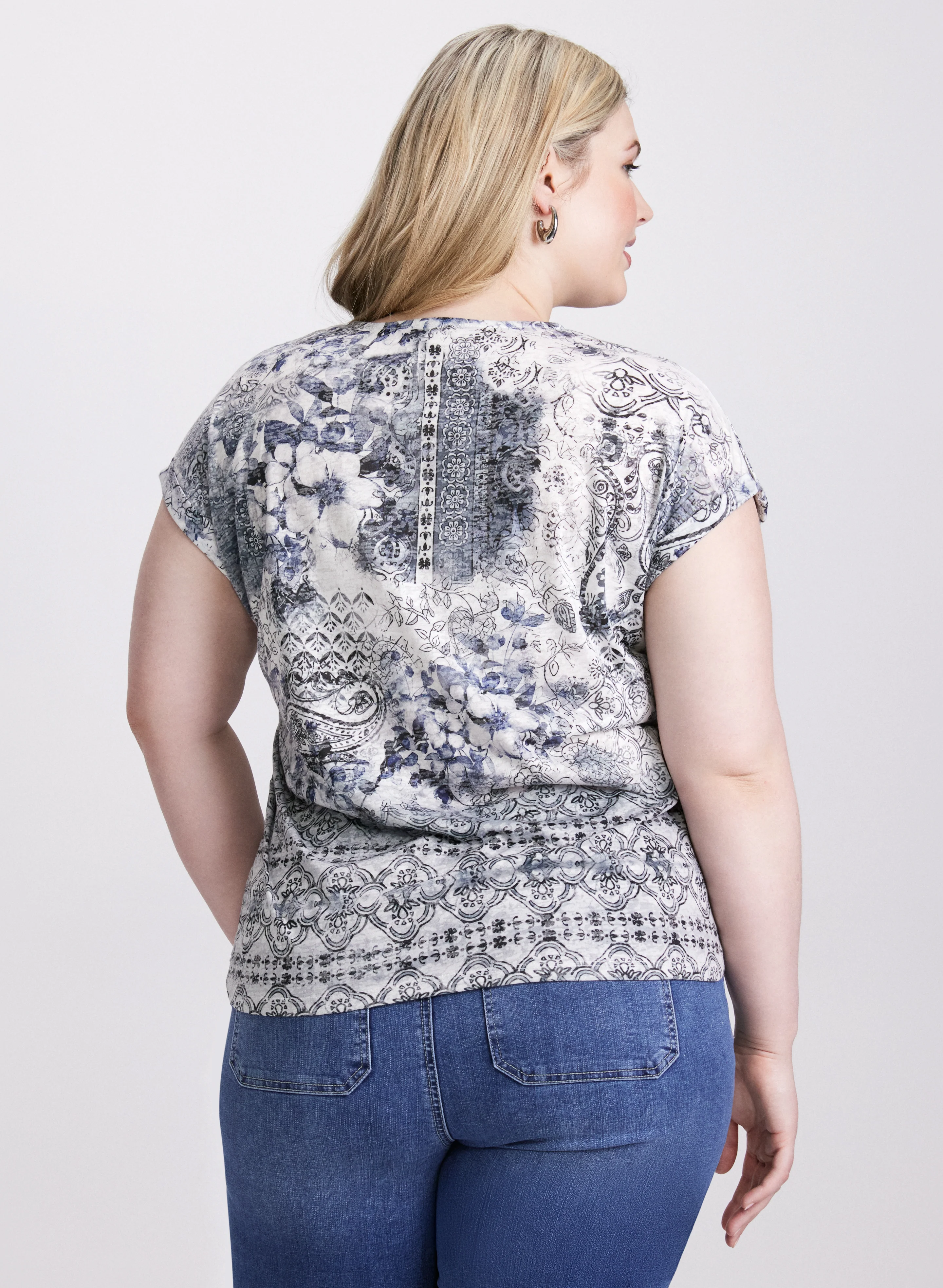 Mixed Print T-Shirt - Image 4