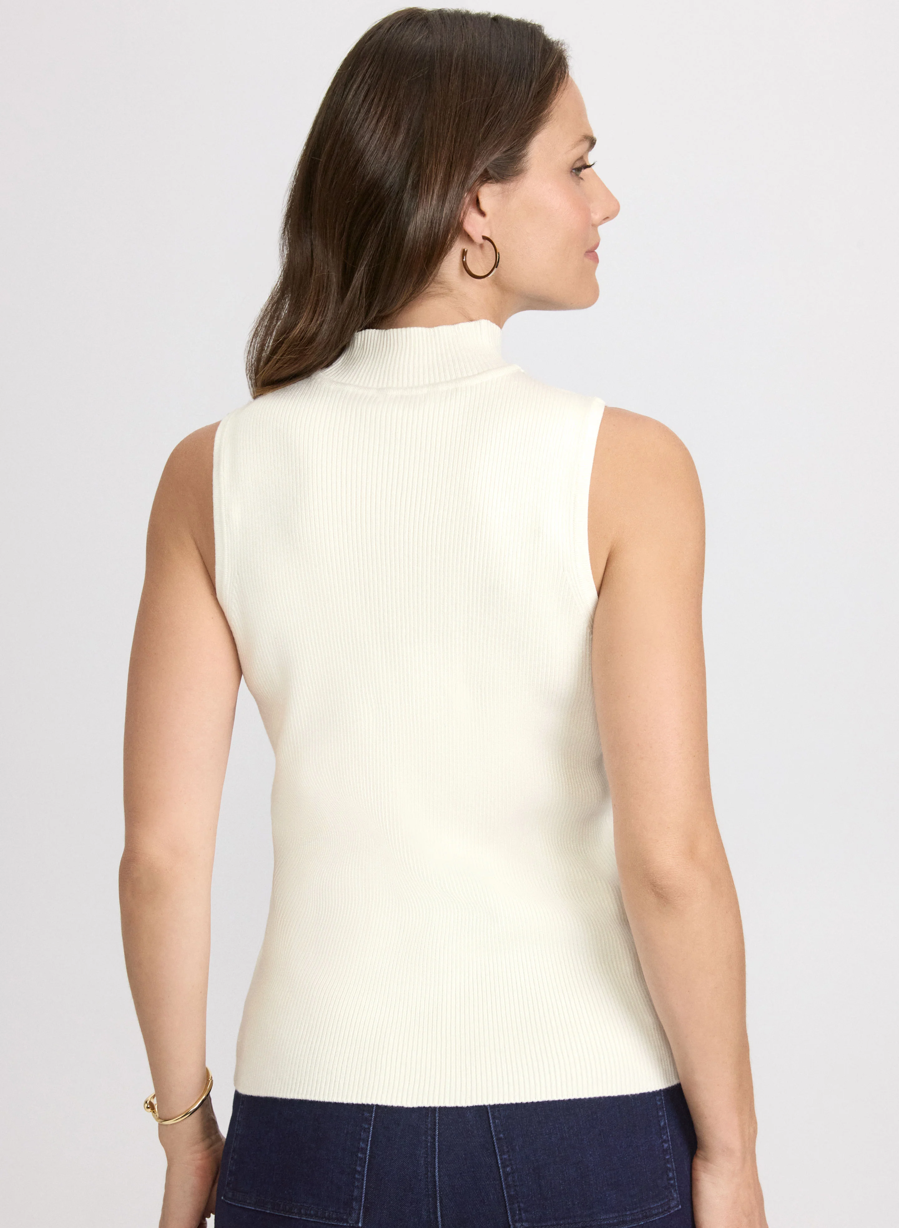 Mock Neck Sleeveless Knit - Image 4