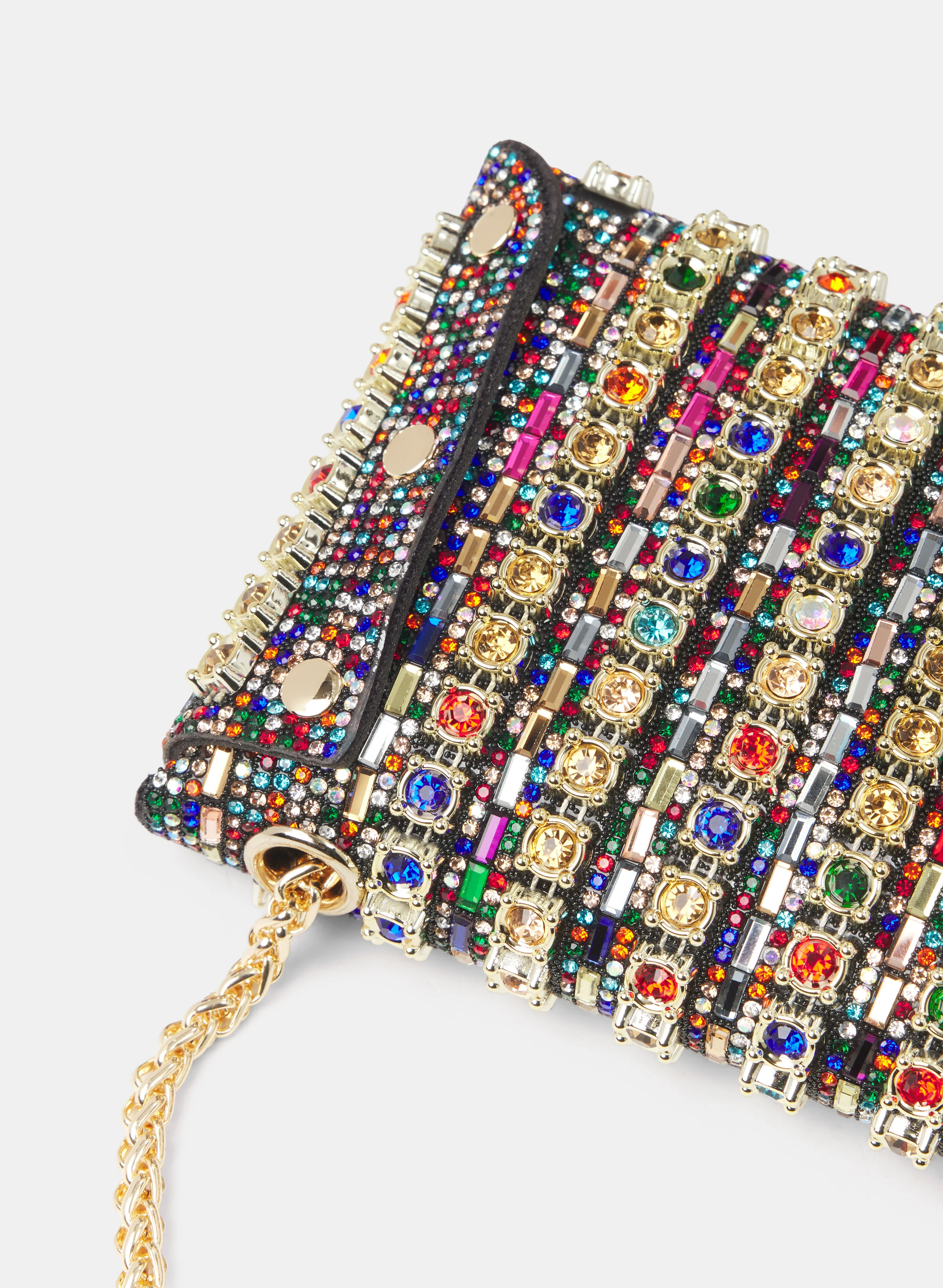 Multi-coloured Stone Envelope Clutch - Image 2