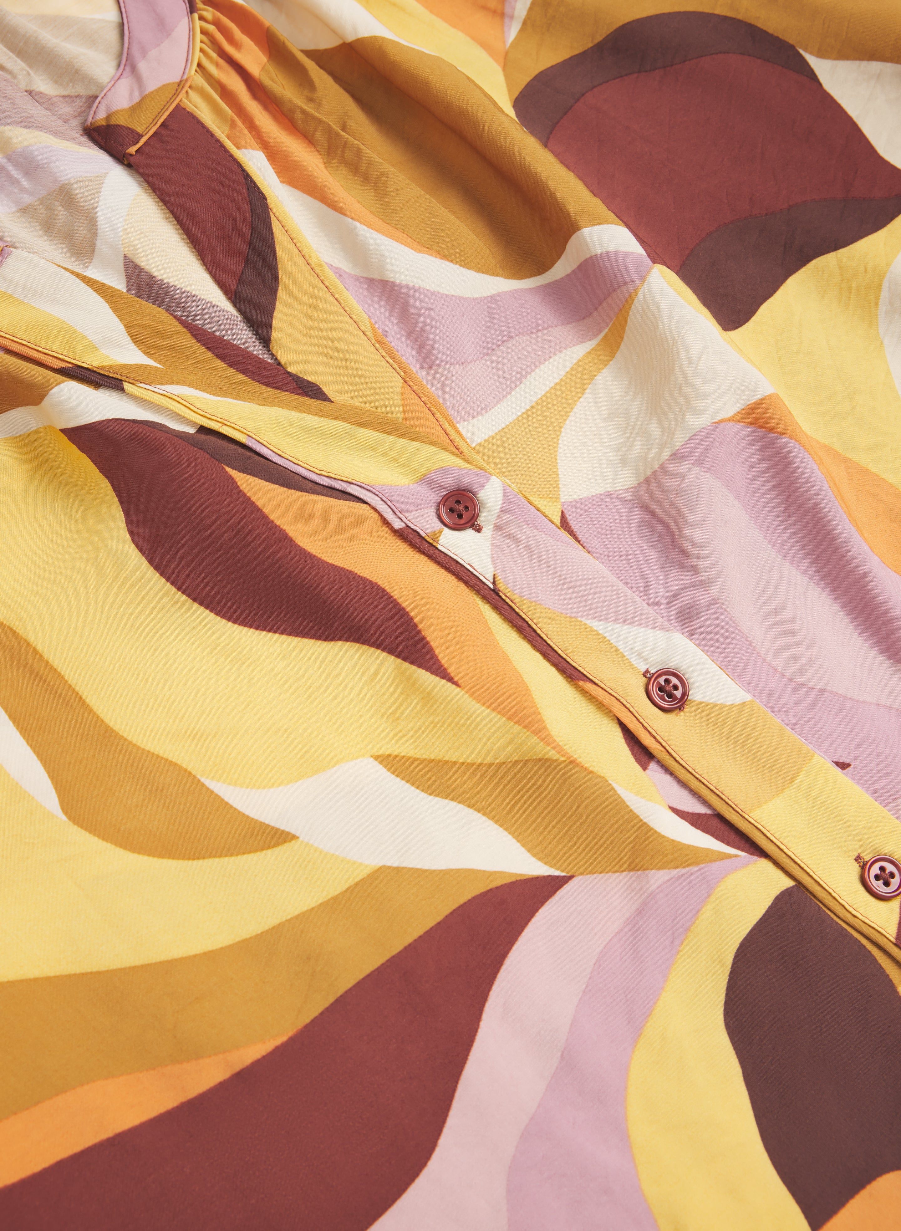 Multicolour Leaf Print Blouse - Image 6