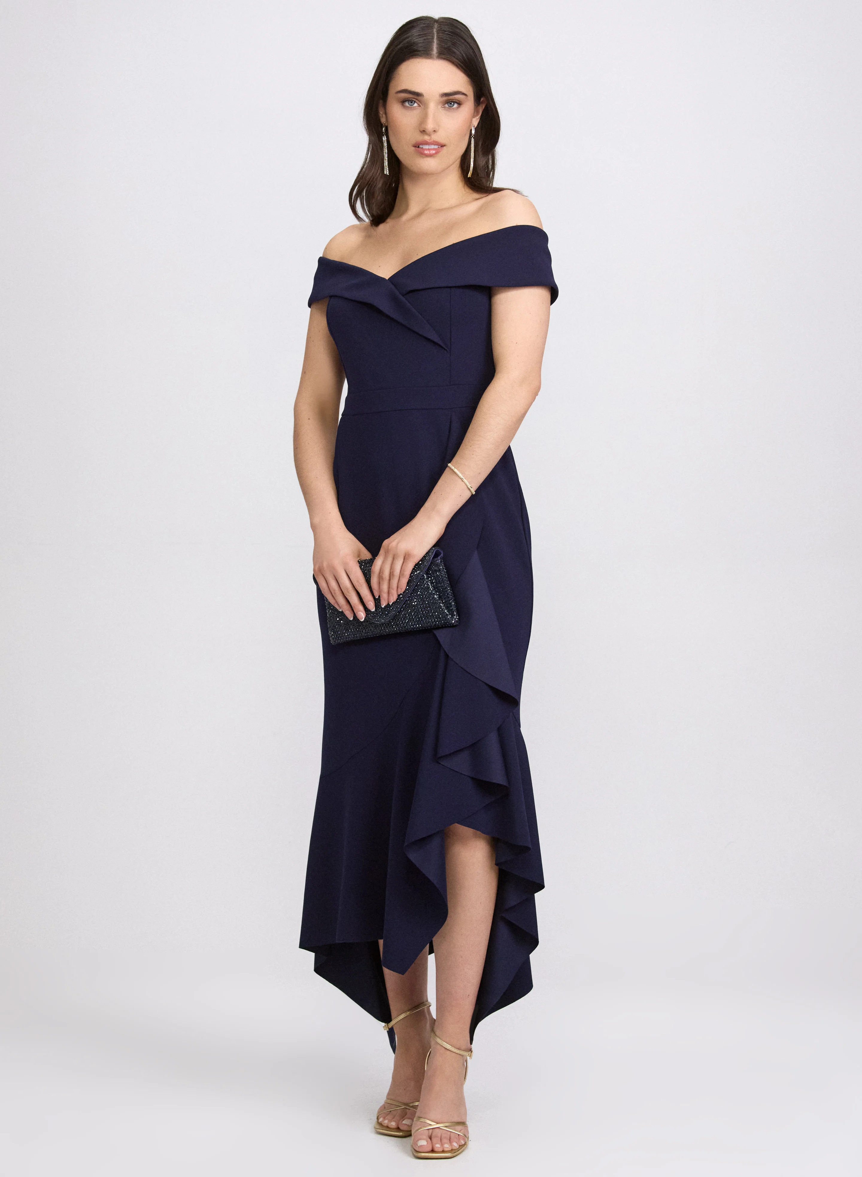 Off-The-Shoulder Ruffle Dress