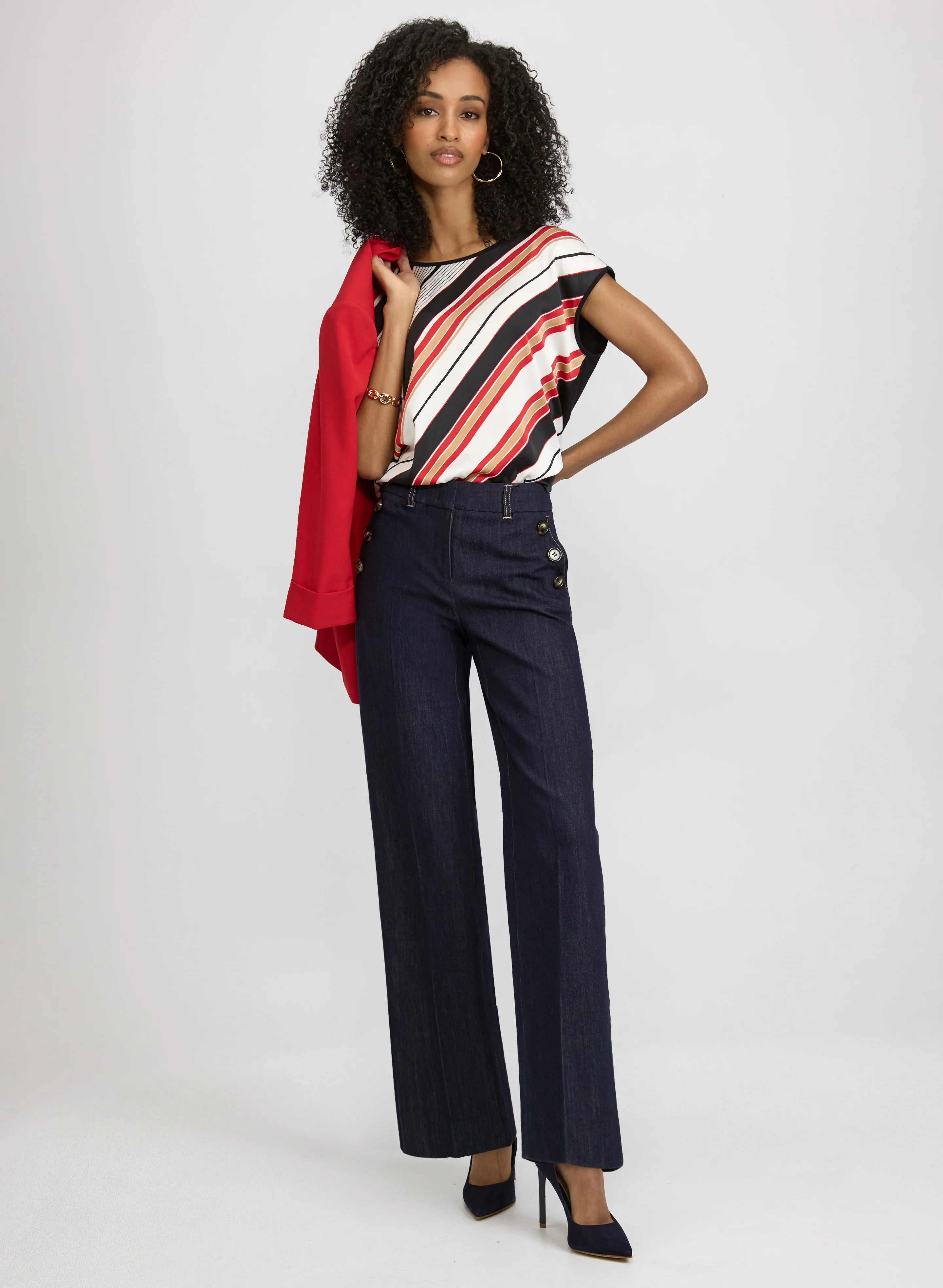 Olivia Denim Wide-Leg Pants - Image 6