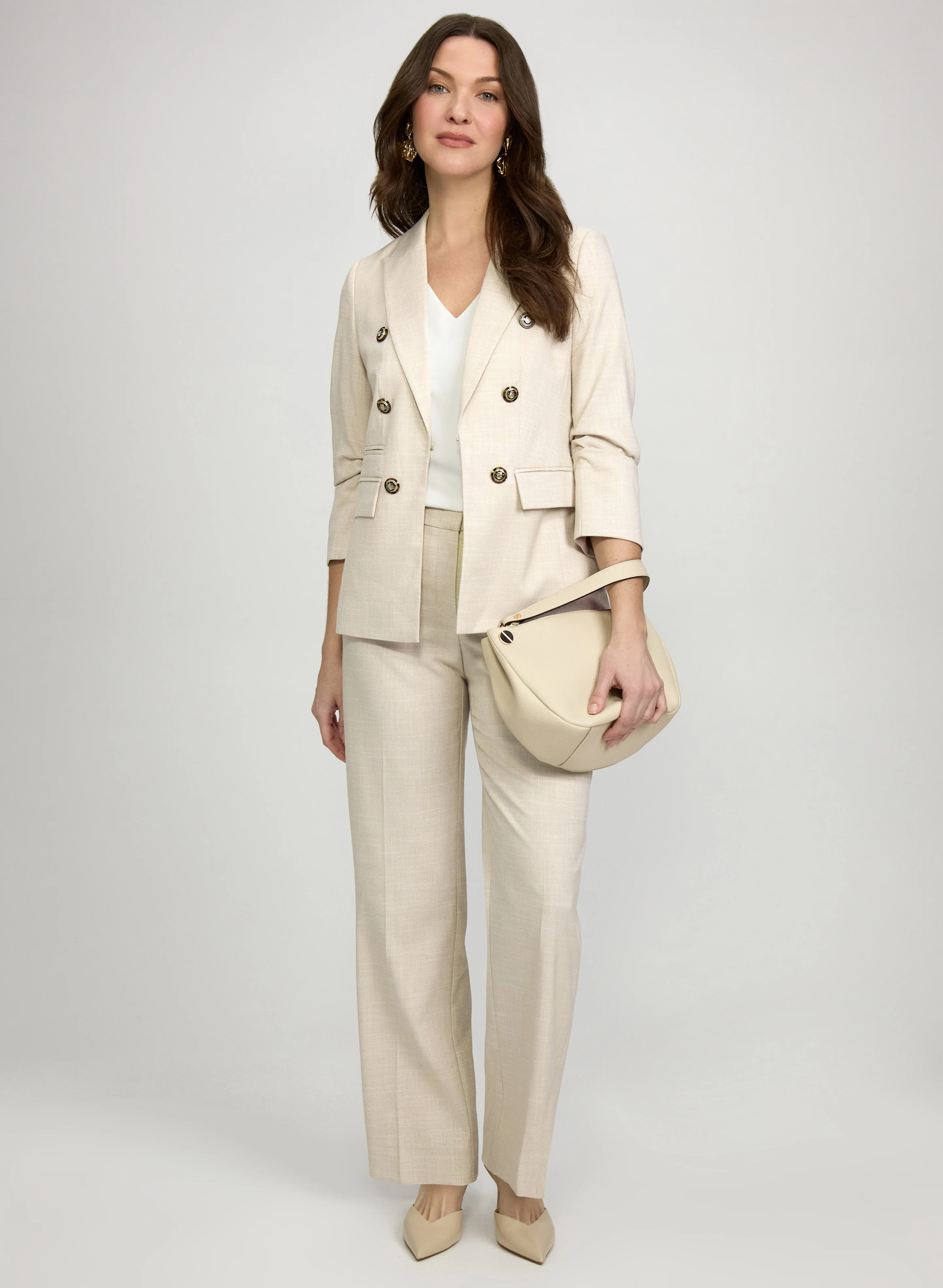 Olivia Heathered Wide-Leg Pants - Image 5