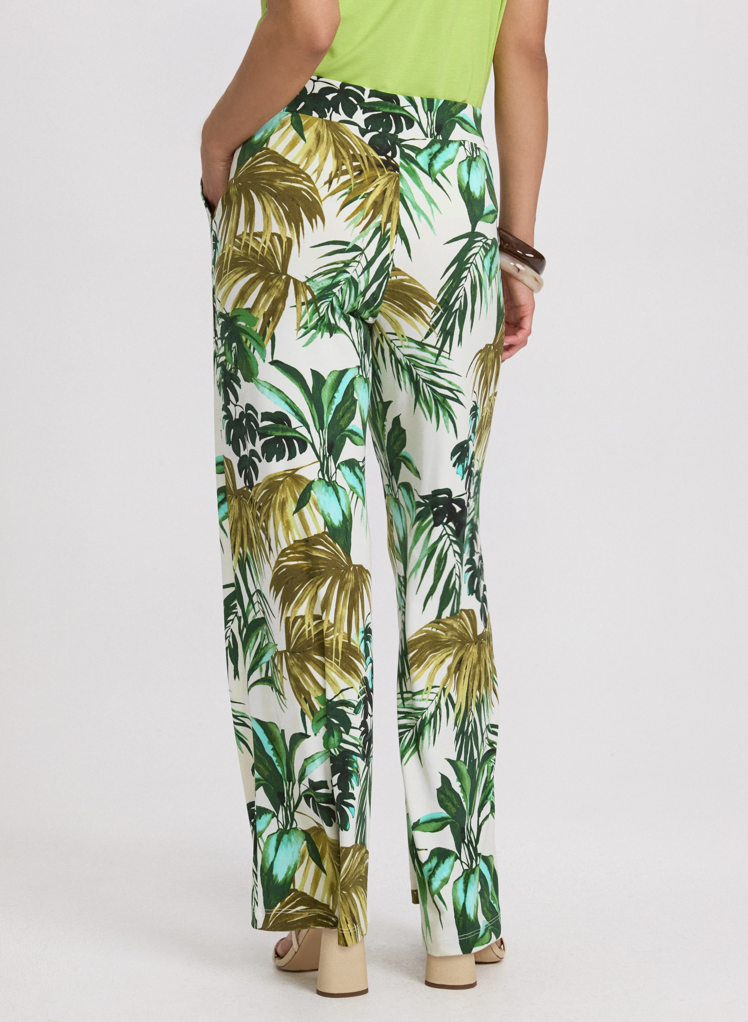 Olivia Leaf Print Pants - Image 2