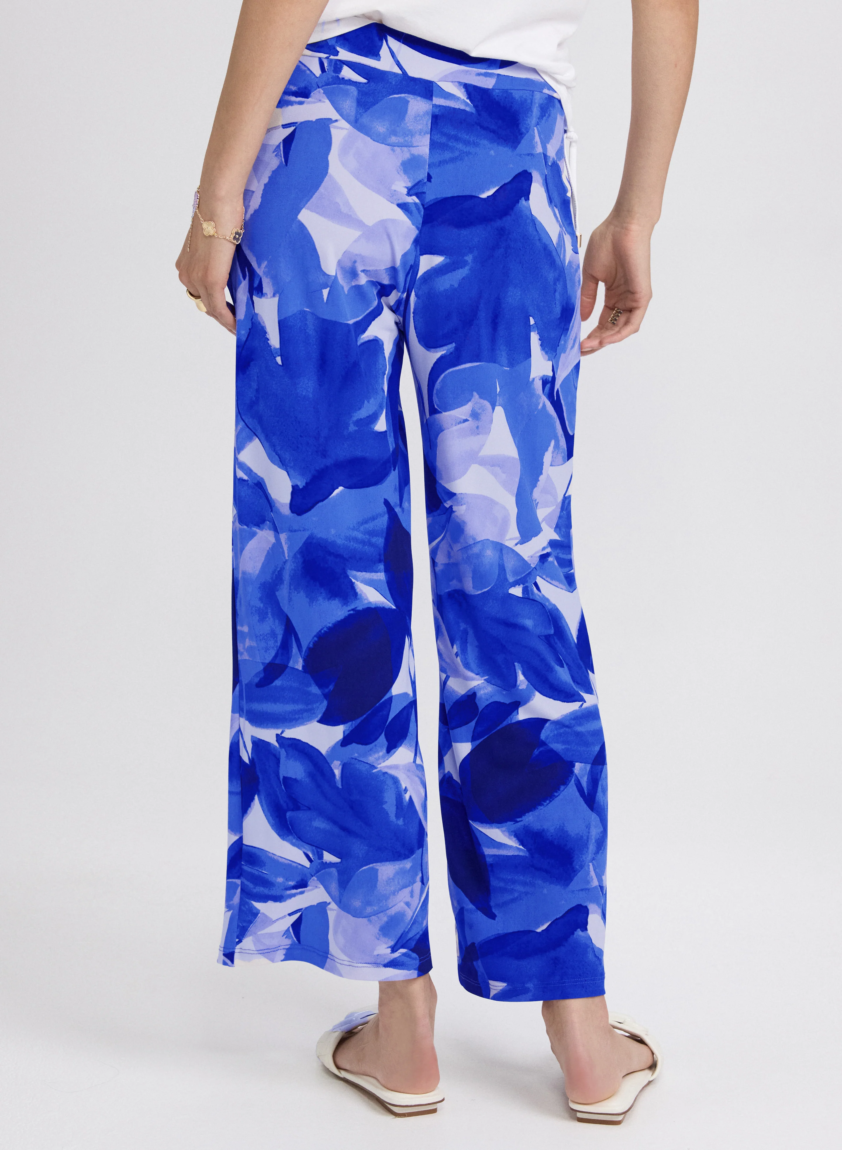 Olivia Leaf Print Wide-Leg Pants - Image 2