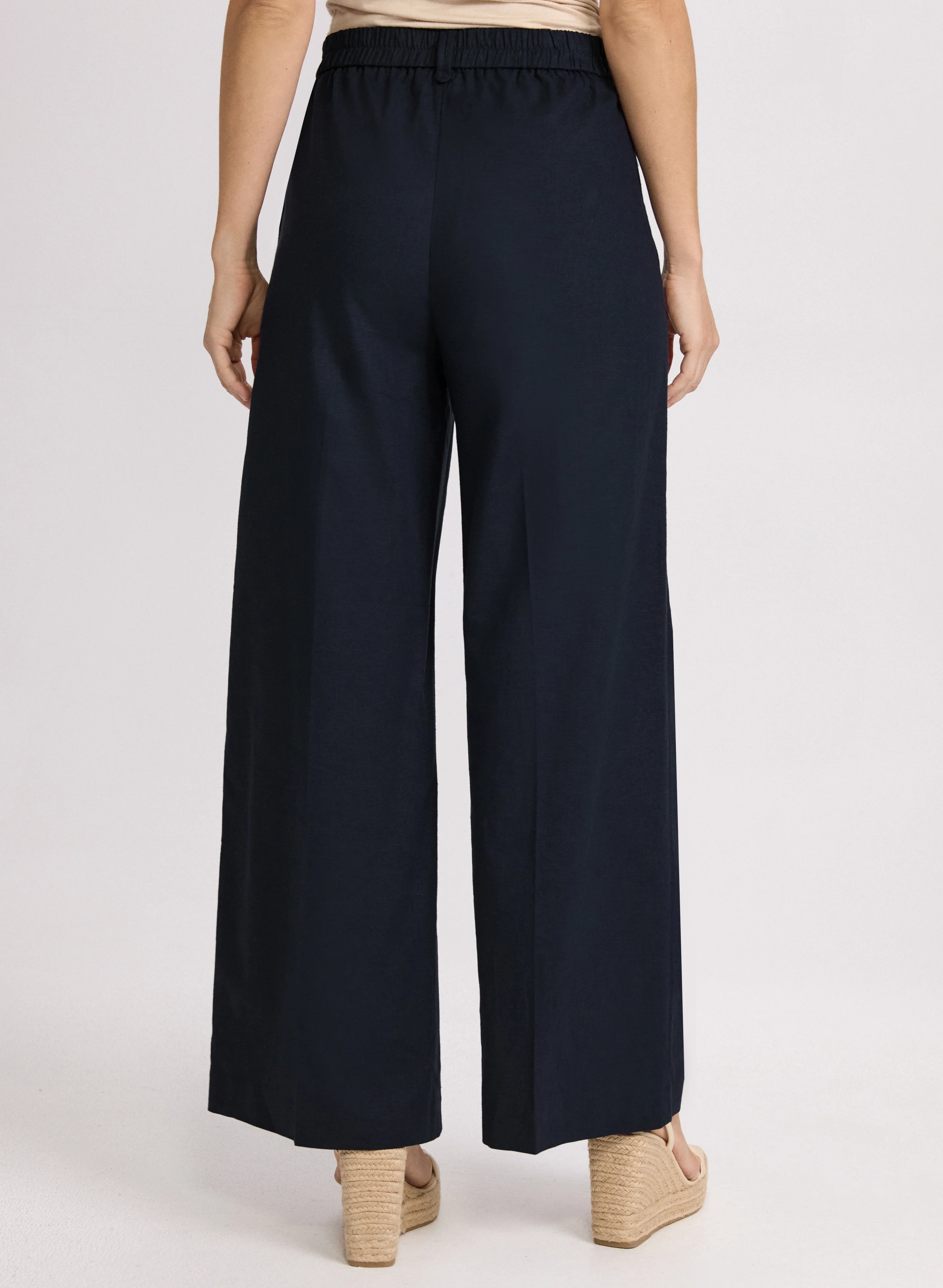 Olivia Linen-Blend Wide-Leg Pants - Image 2