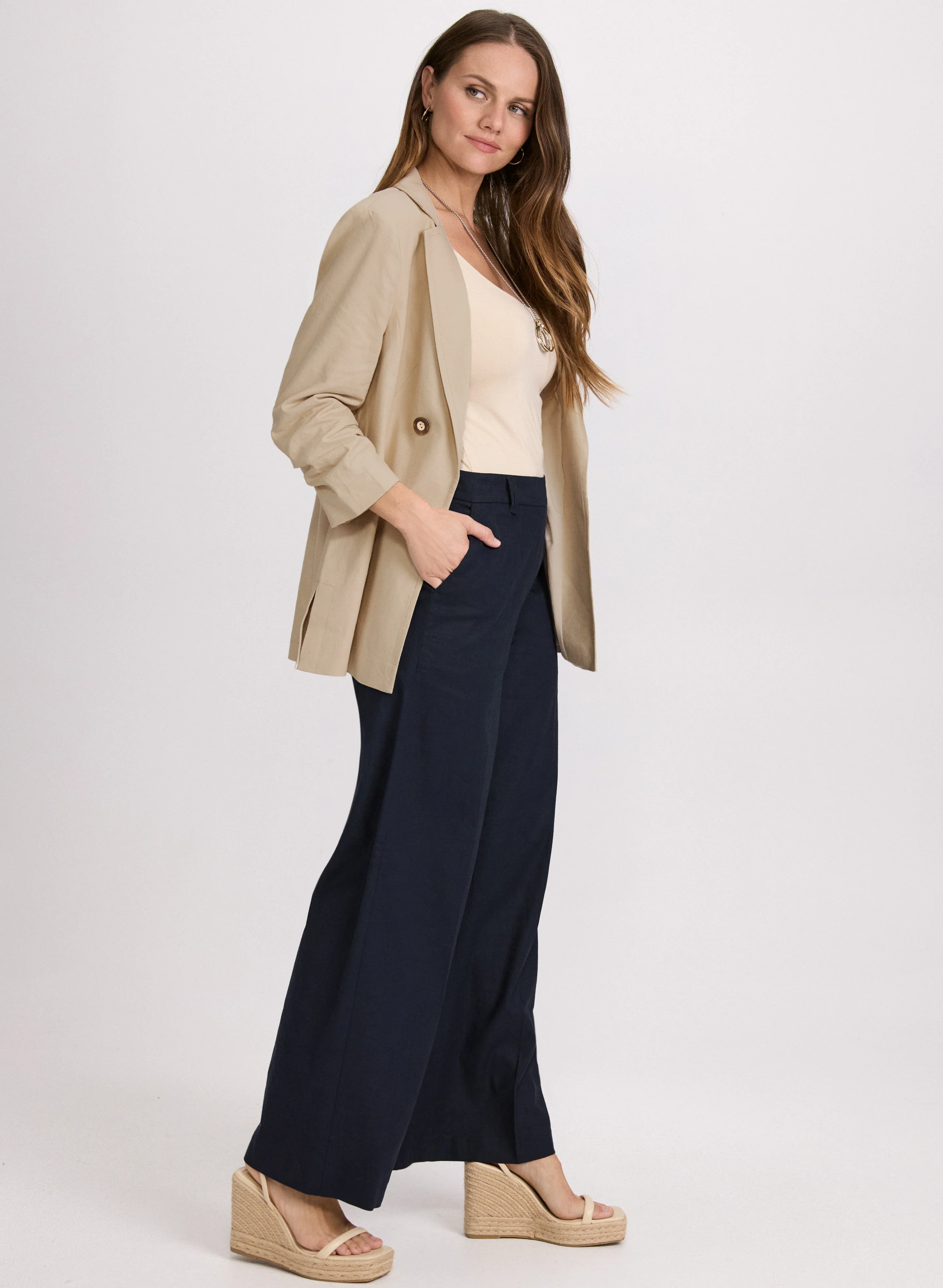 Olivia Linen-Blend Wide-Leg Pants - Image 3