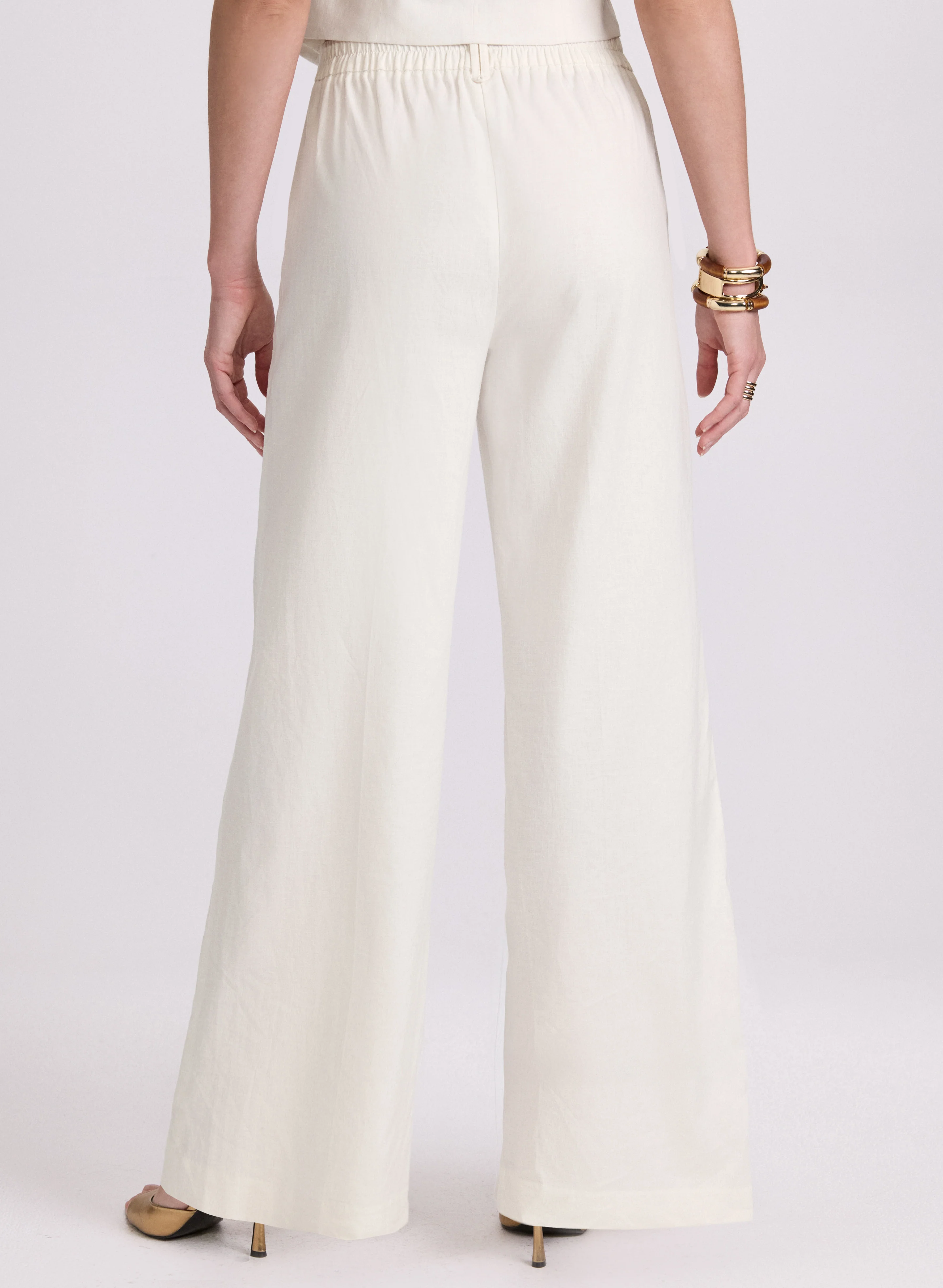 Olivia Linen-Blend Wide-Leg Pants - Image 2