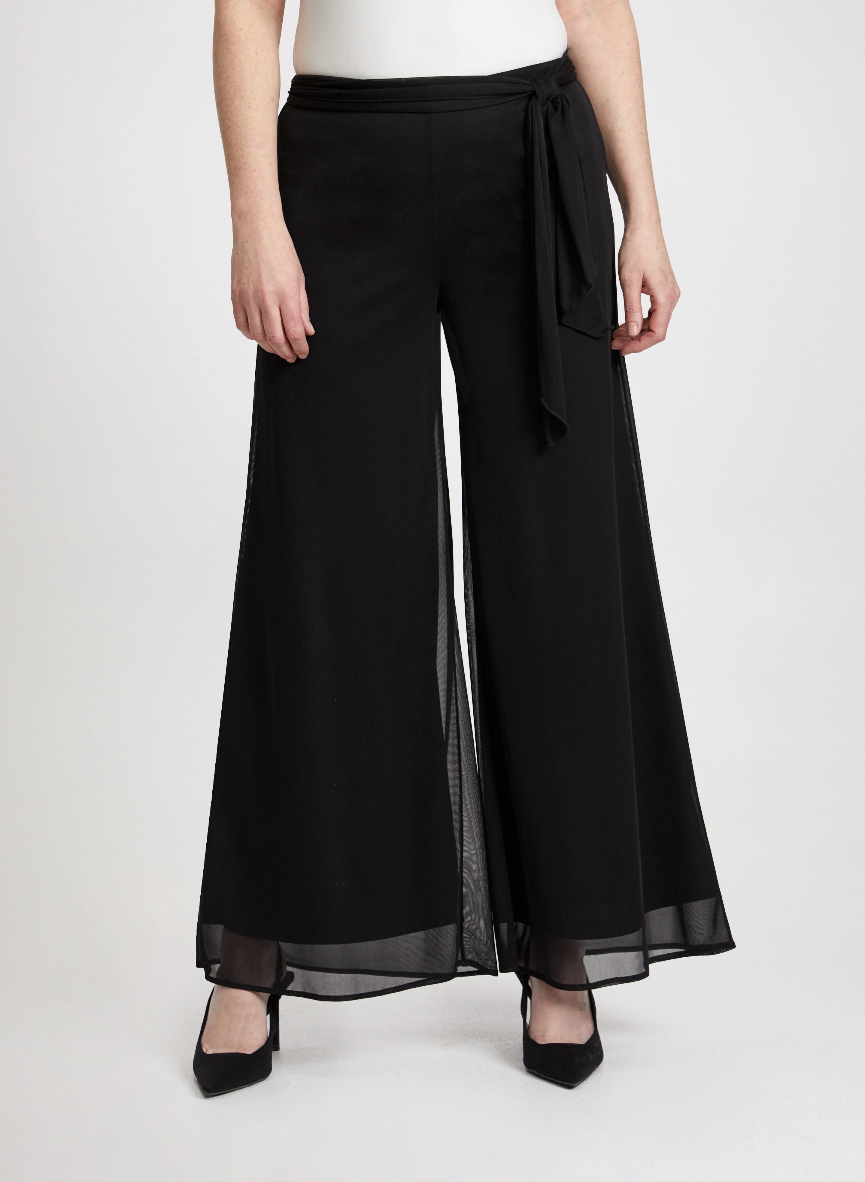 Olivia Mesh Wide-Leg Pants
