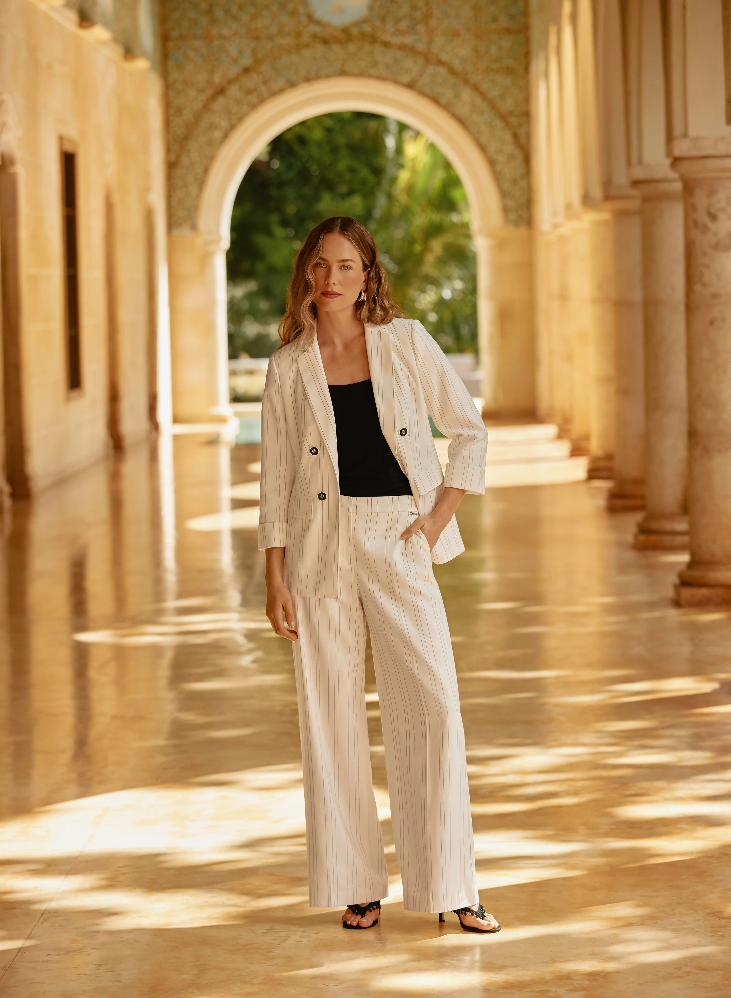 Olivia Pinstripe Pants - Image 3