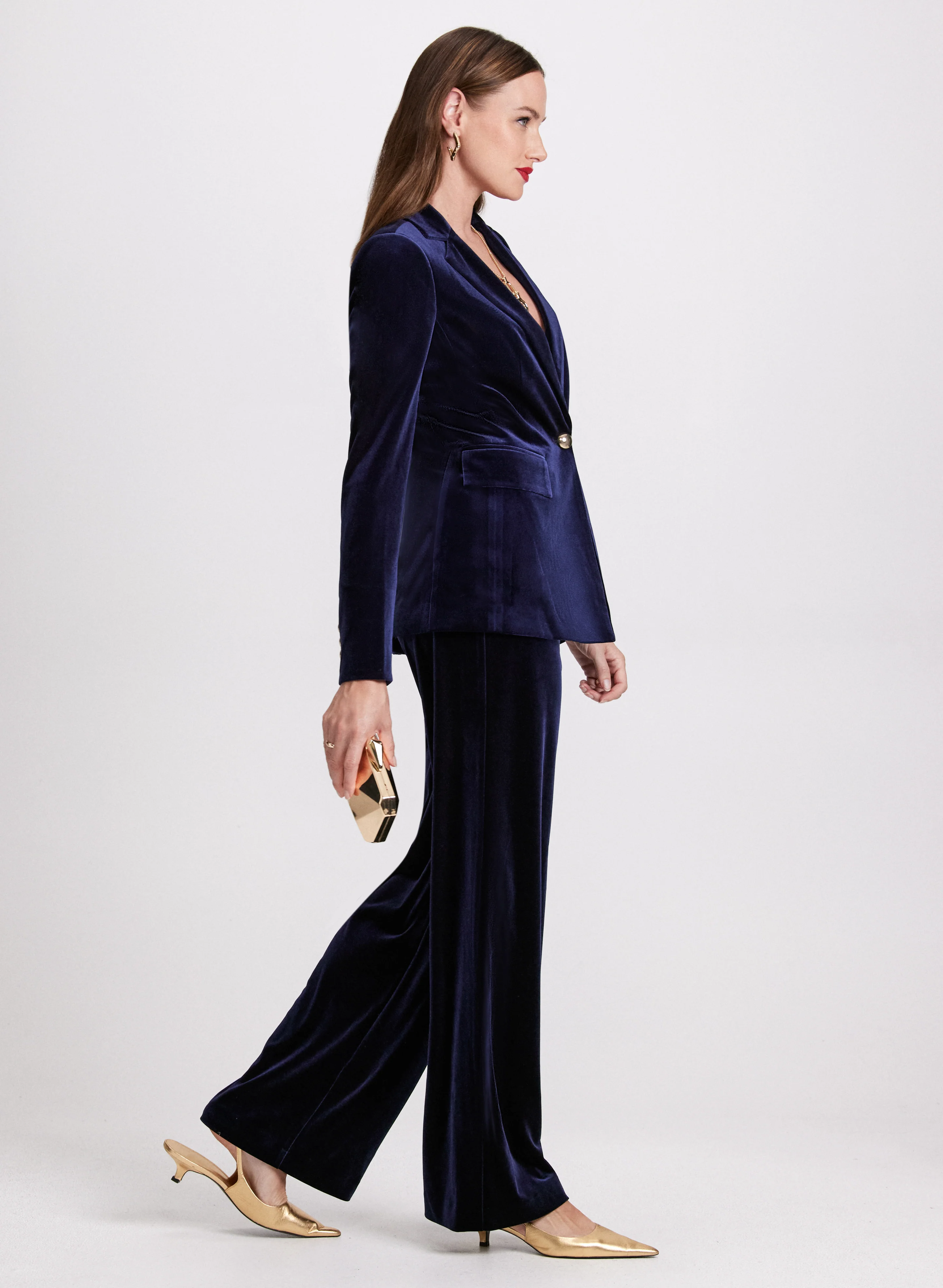 Olivia Velvet Wide Leg Pants - Regular - Image 4