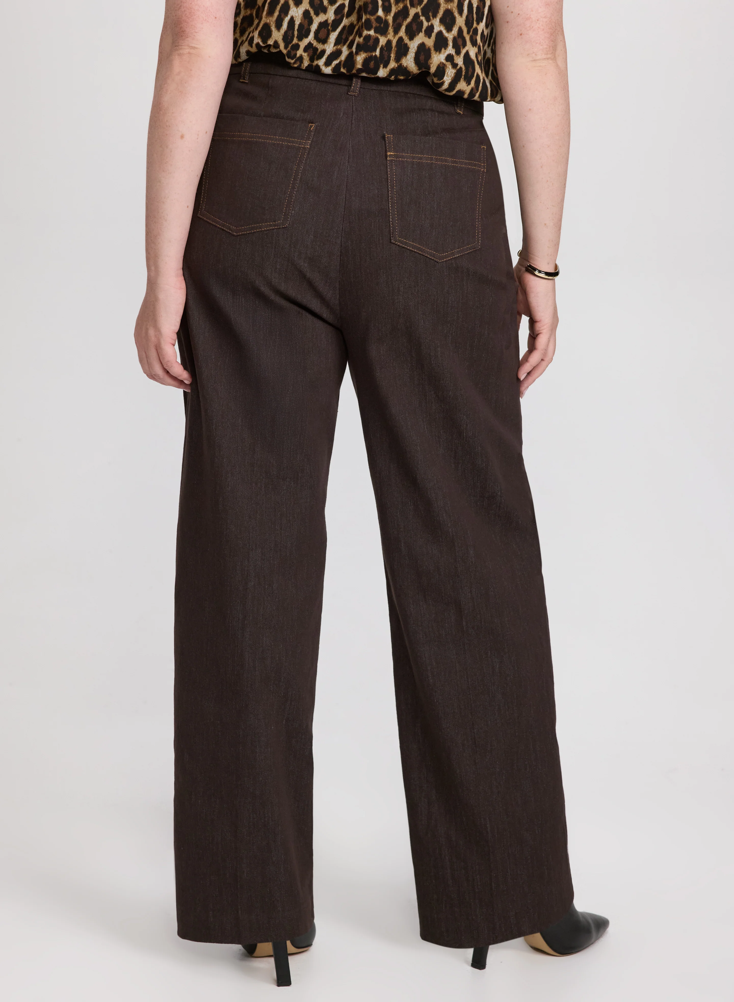 Olivia Wide-Leg Denim Pants - Image 2