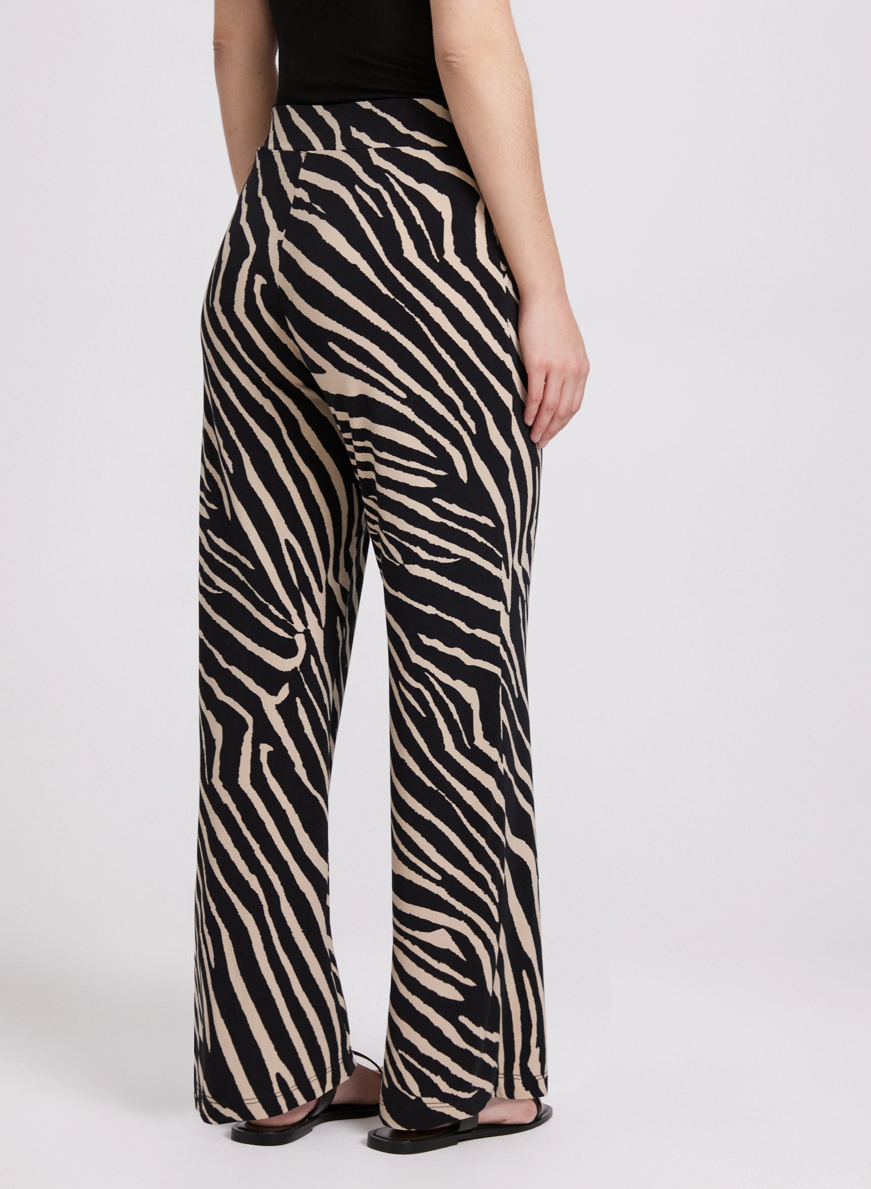 Olivia Zebra Print Wide-Leg Pants - Image 2