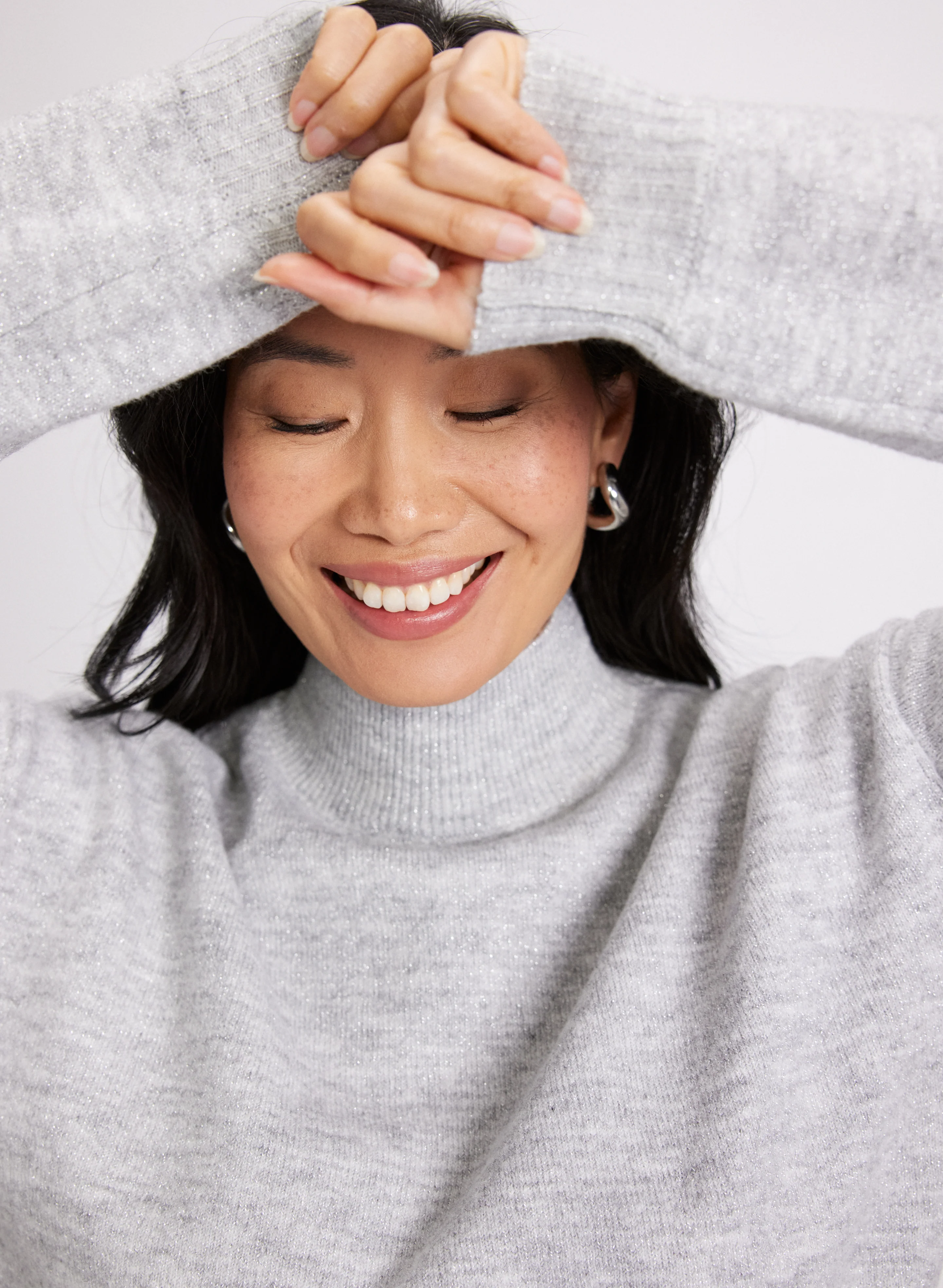 Ombre Mock Neck Knit Sweater - Image 2