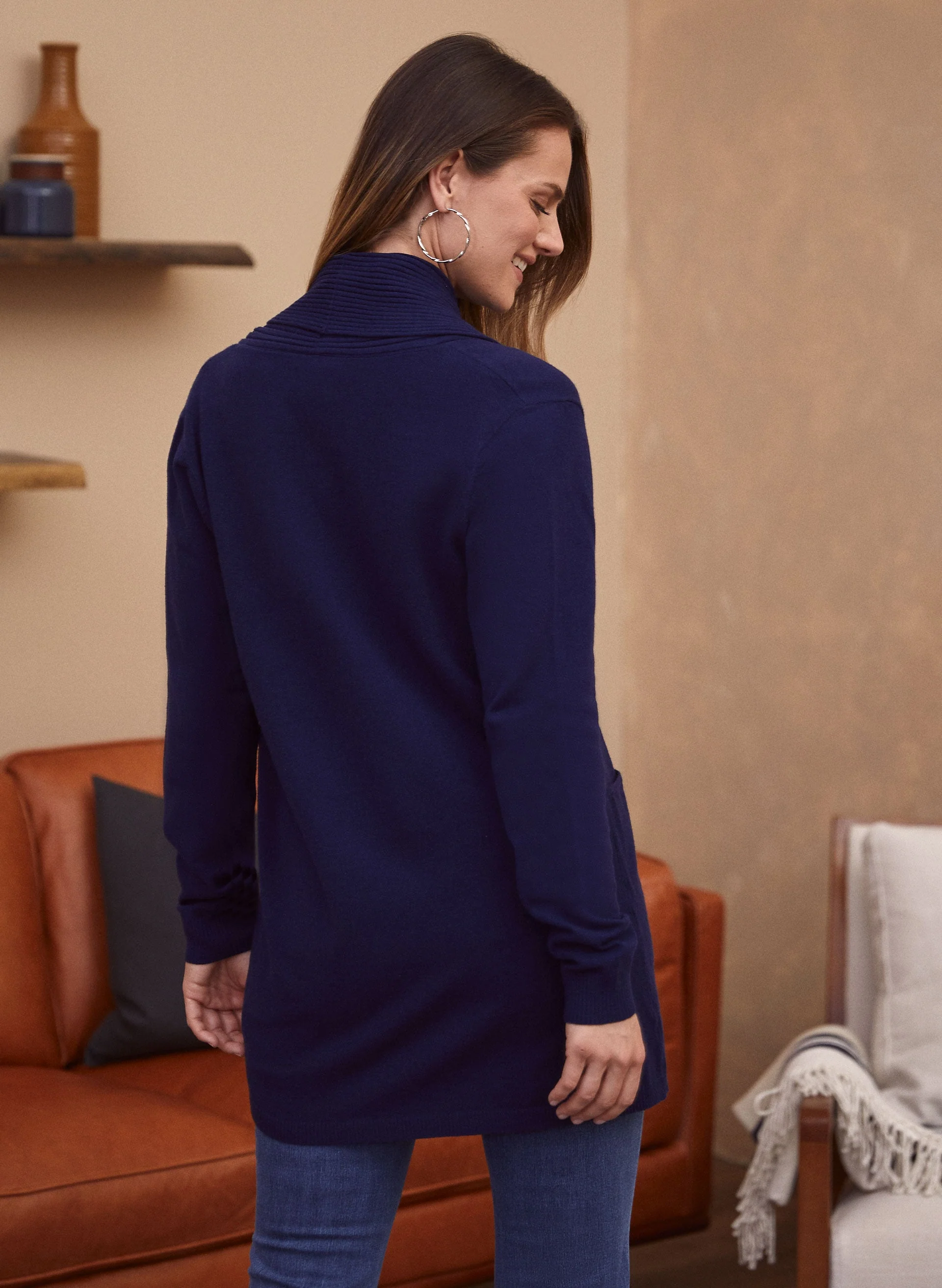 Open Cardigan With Pockets - Image 4