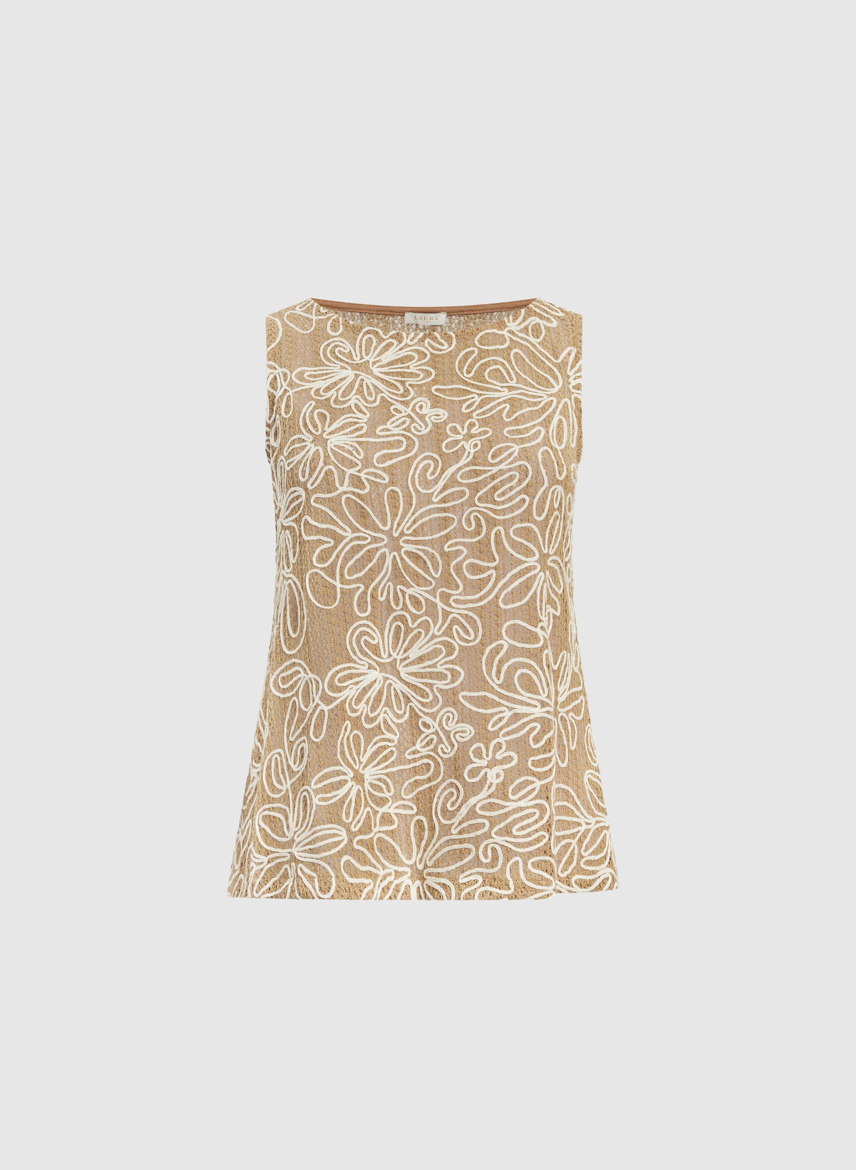 Open-Knit Floral Embroidered Top - Image 6