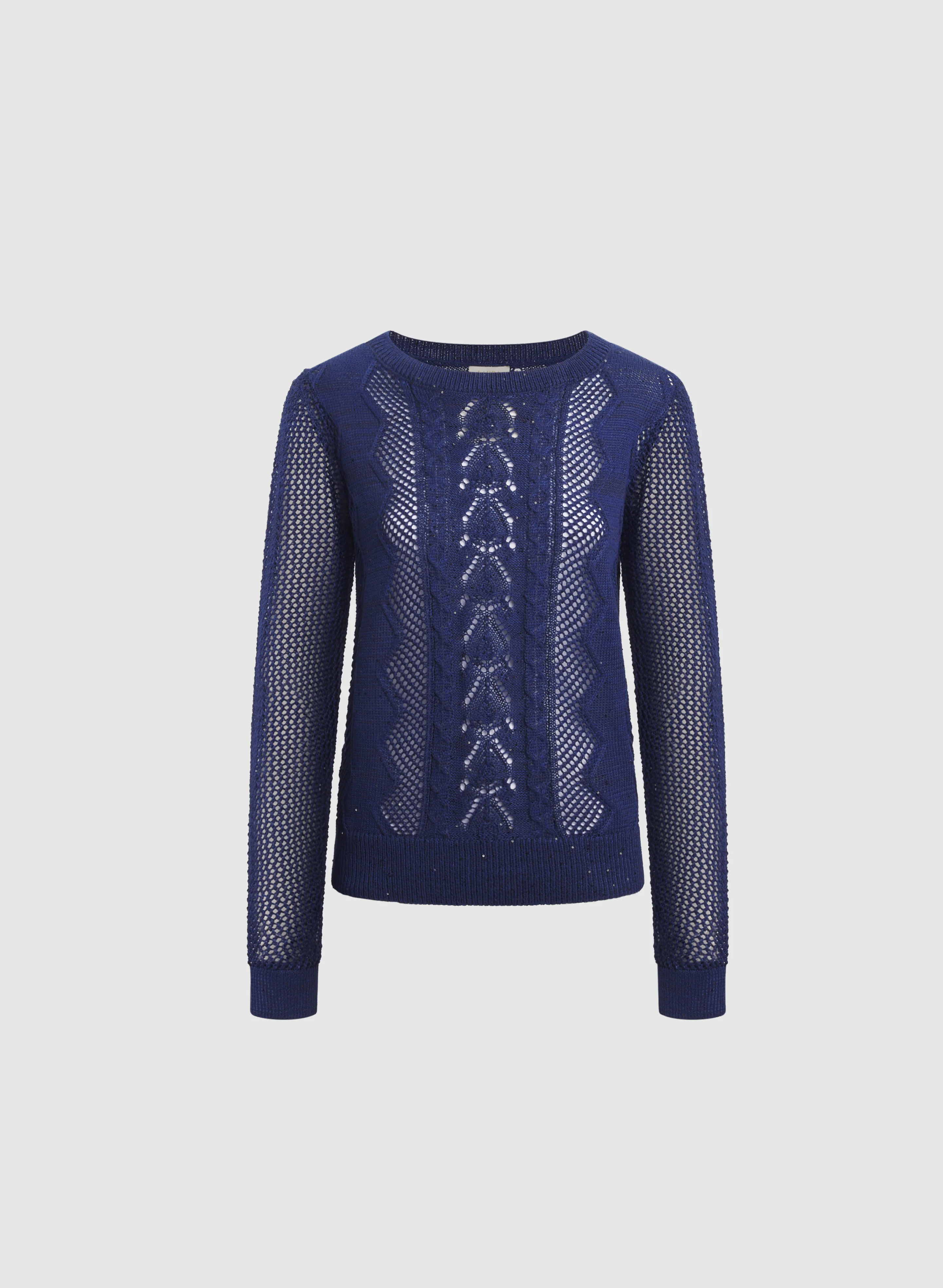 Open Knit Sequin Pullover - Image 6