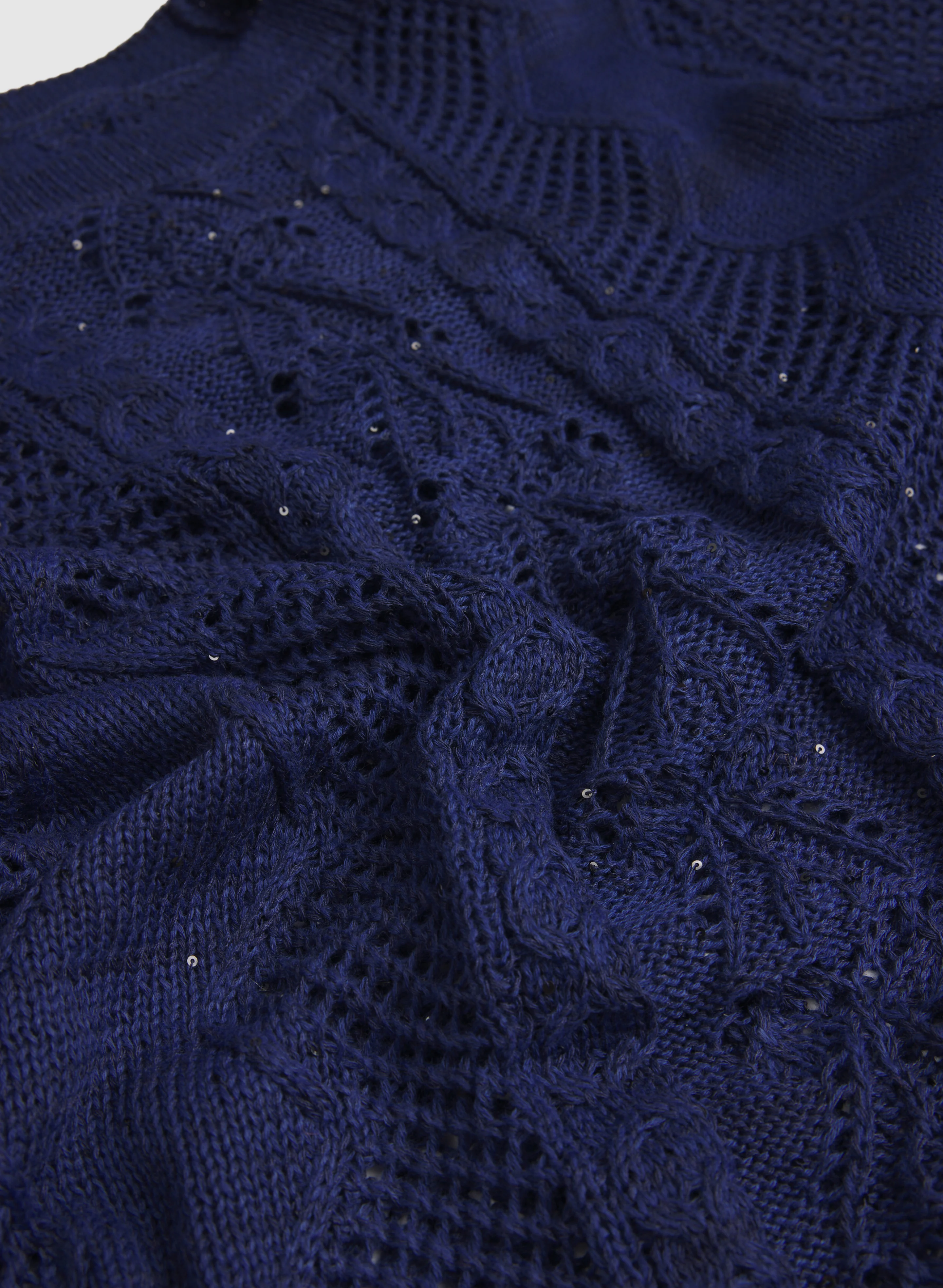 Open Knit Sequin Pullover - Image 7