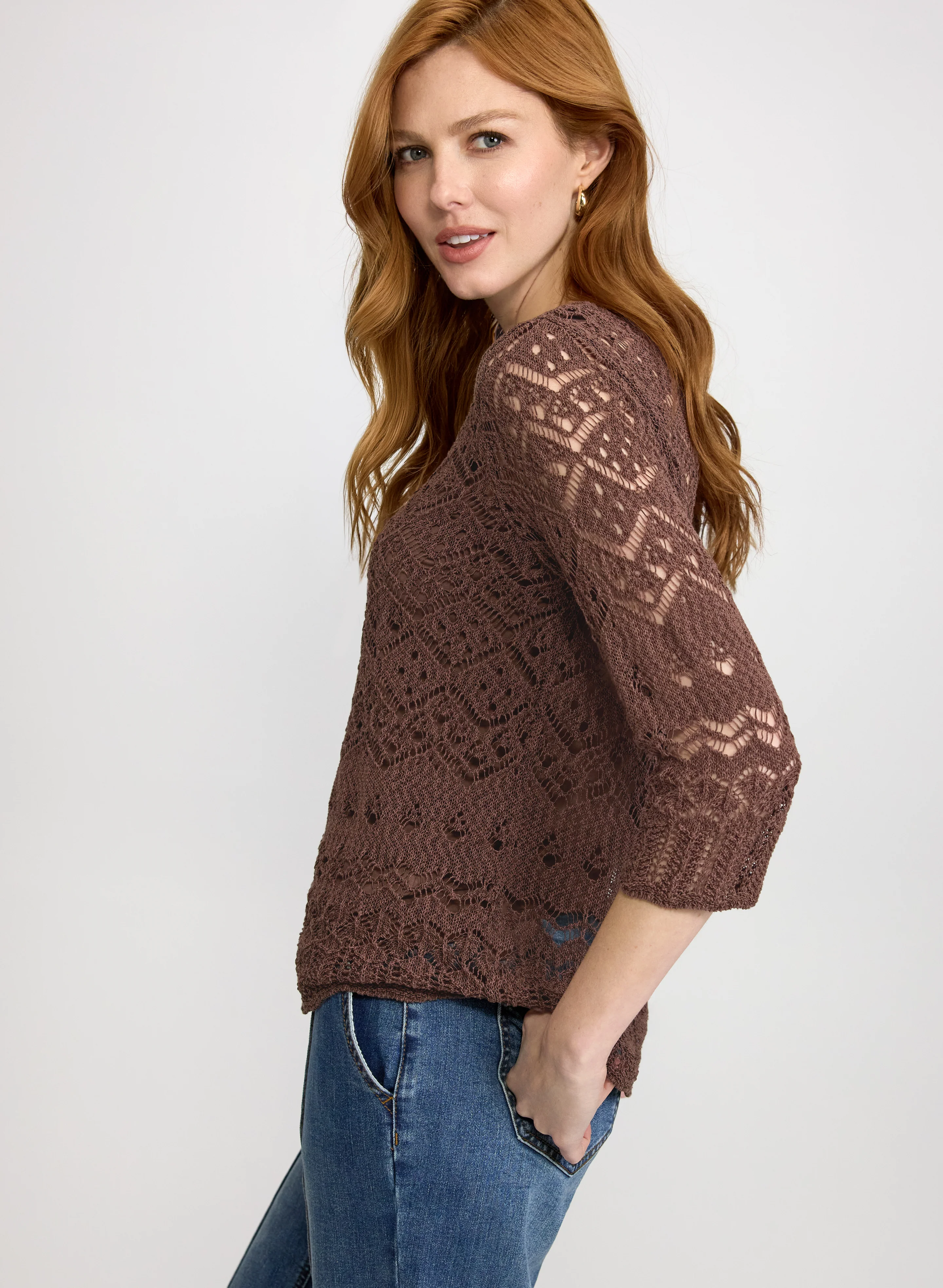 Open Knit Sweater - Image 2