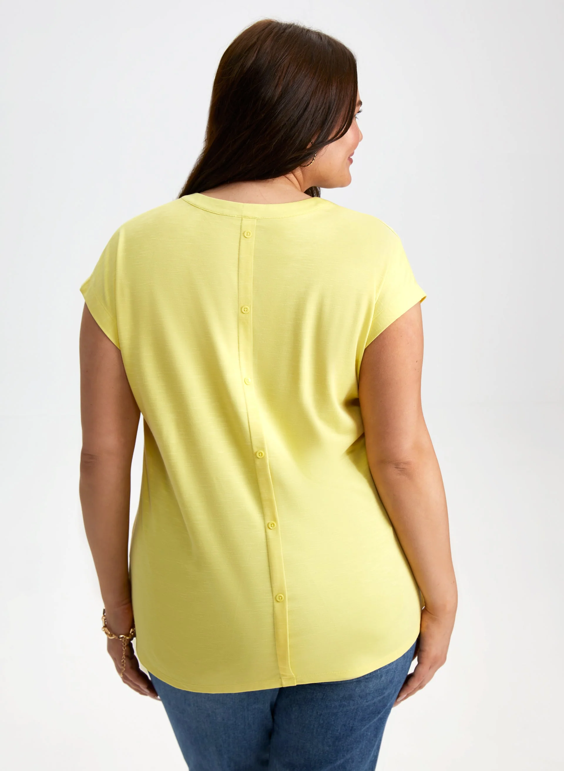 Open V-Neck Tee - Image 4