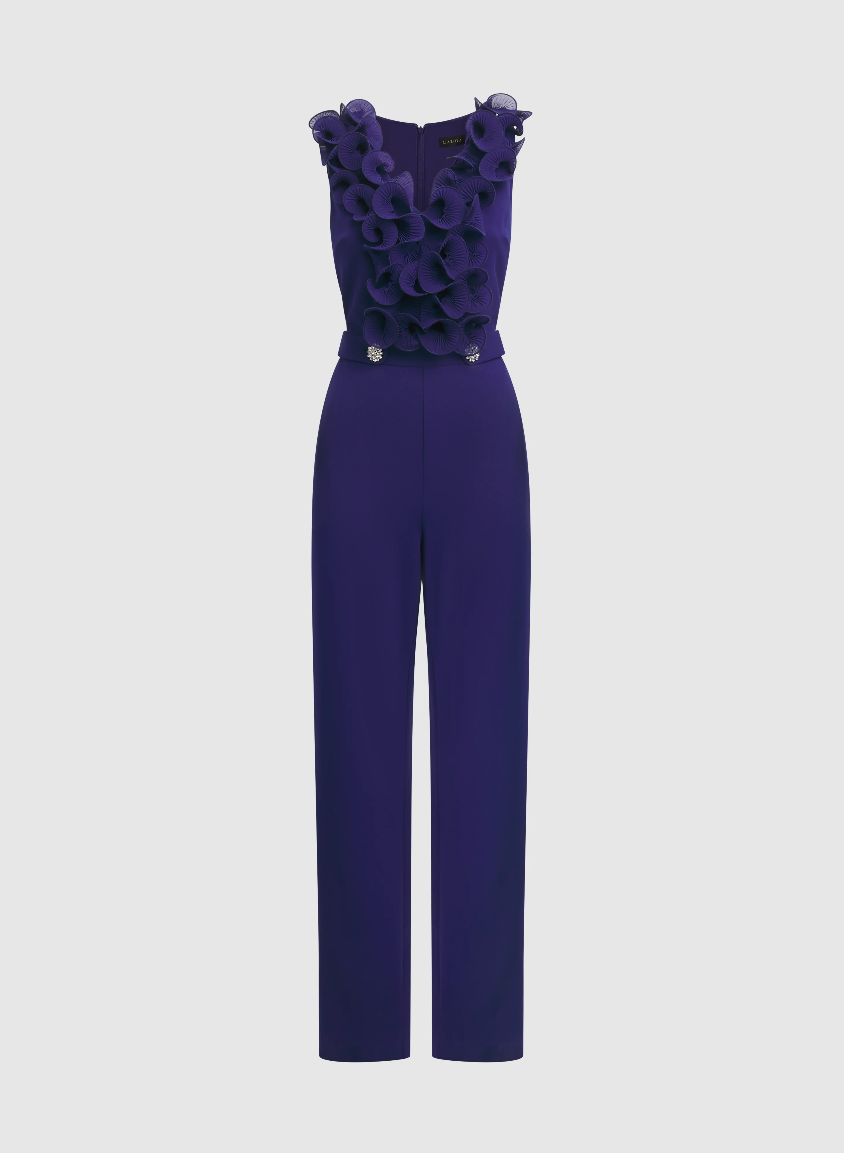 Organza Ruffle Detail Jumpsuit - Image 6