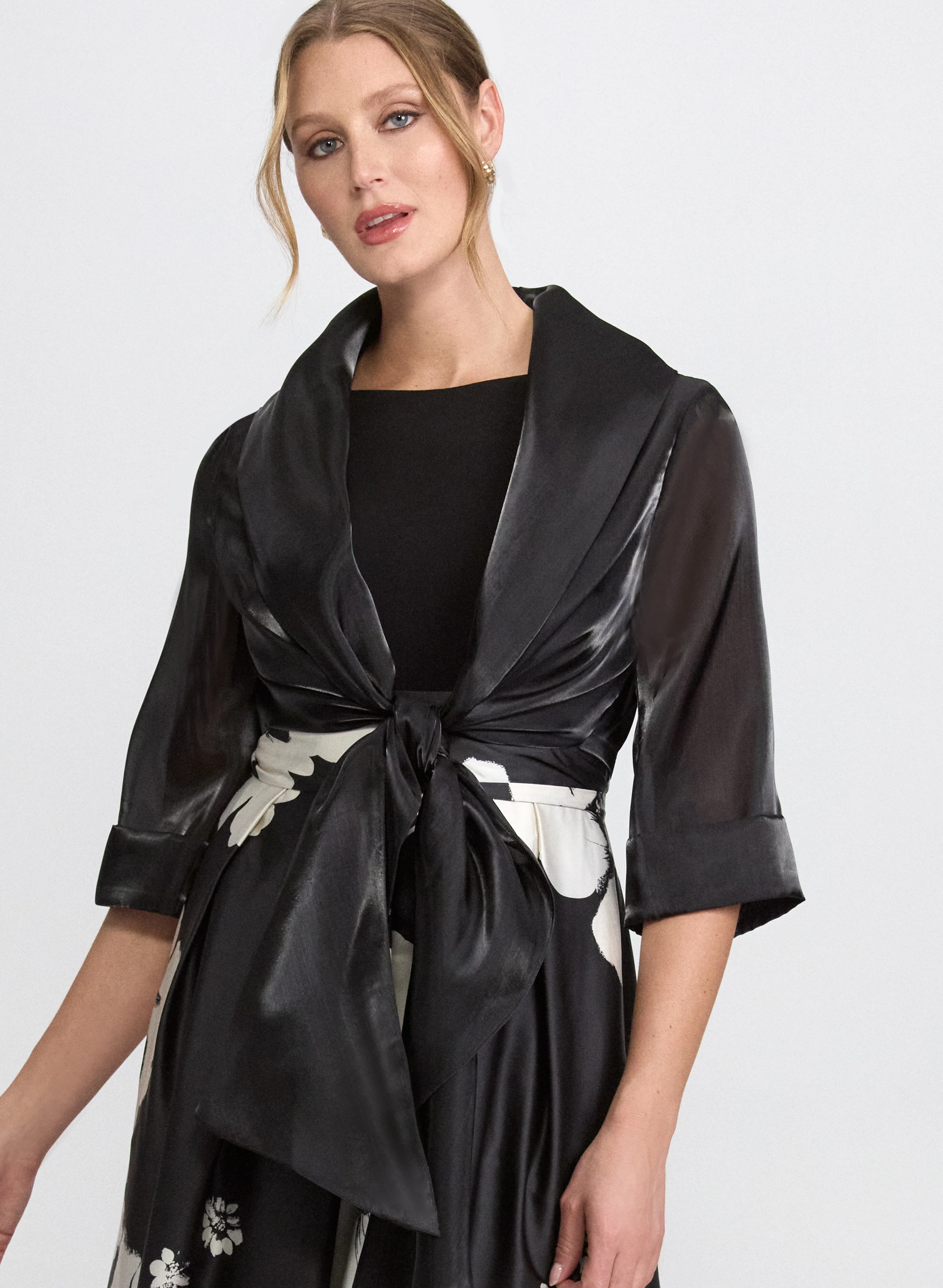 Organza Tie-Front Bolero