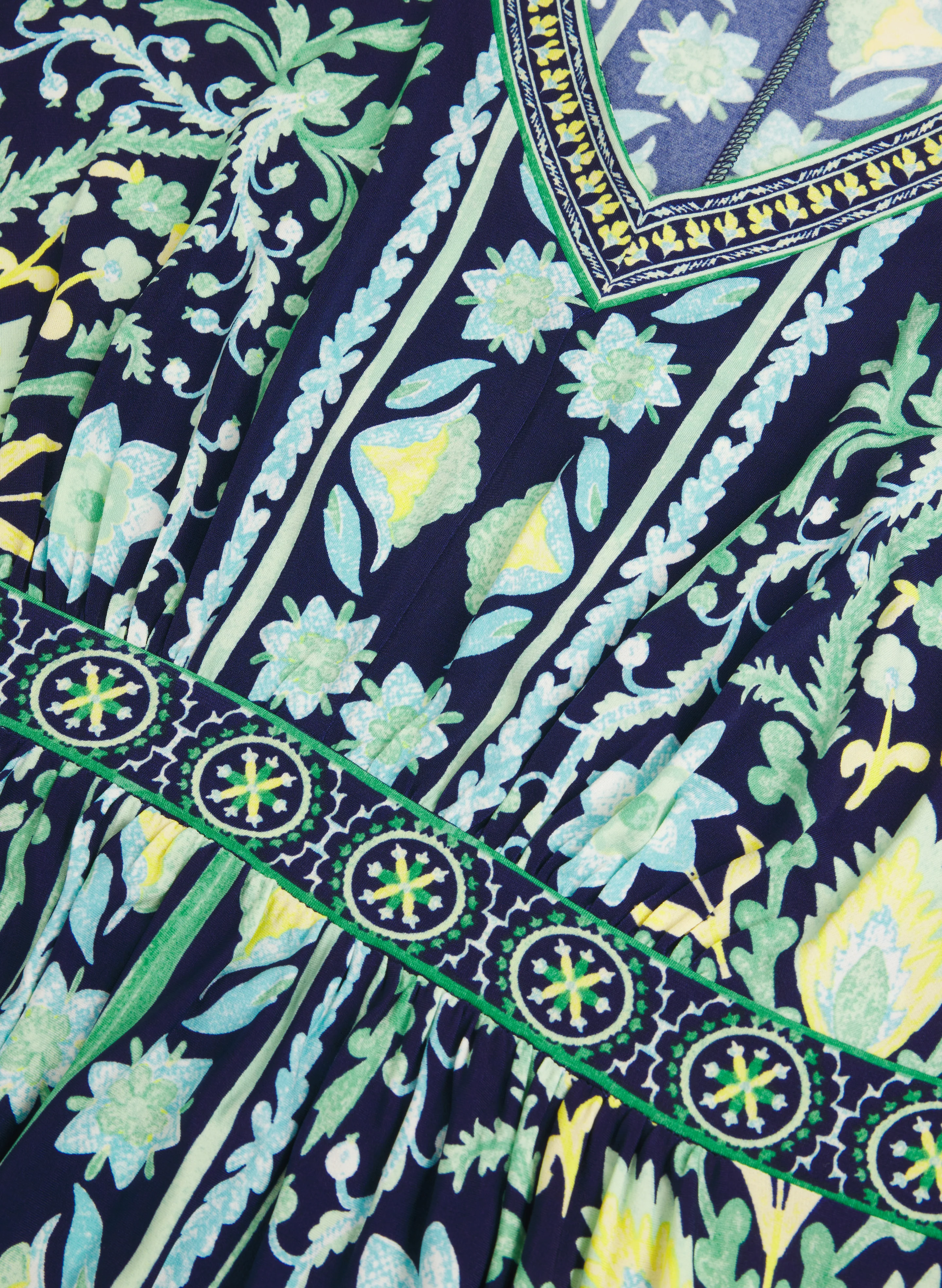 Ornate Floral Print Dress - Image 7