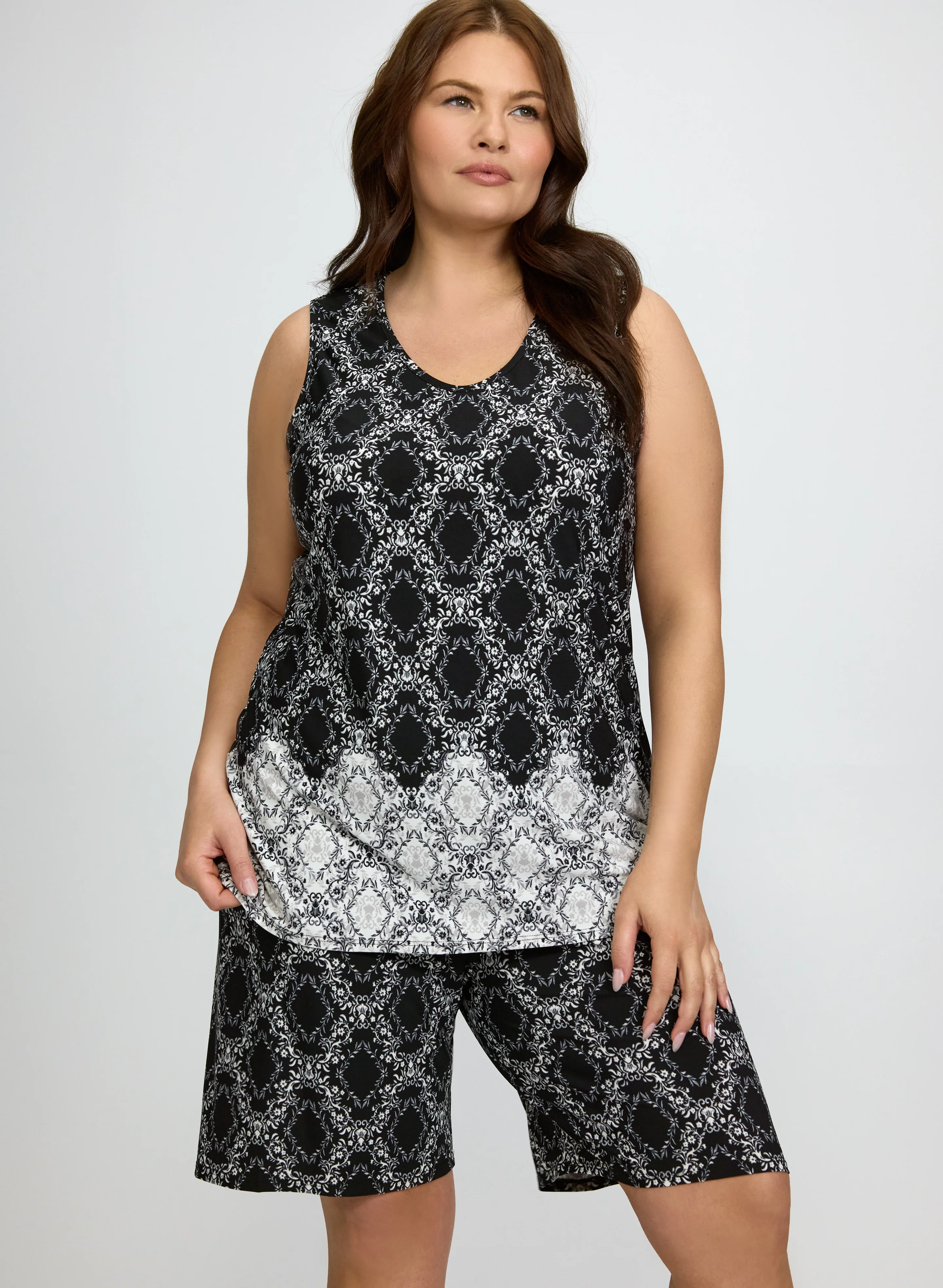 Ornate Floral Print Pyjama Set - Image 2