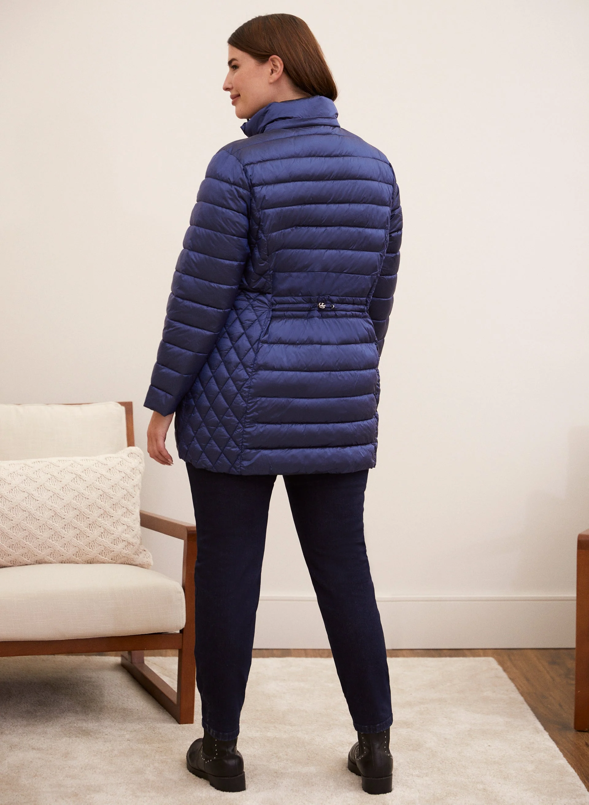 Packable Vegan Down Quilted Coat - Image 3