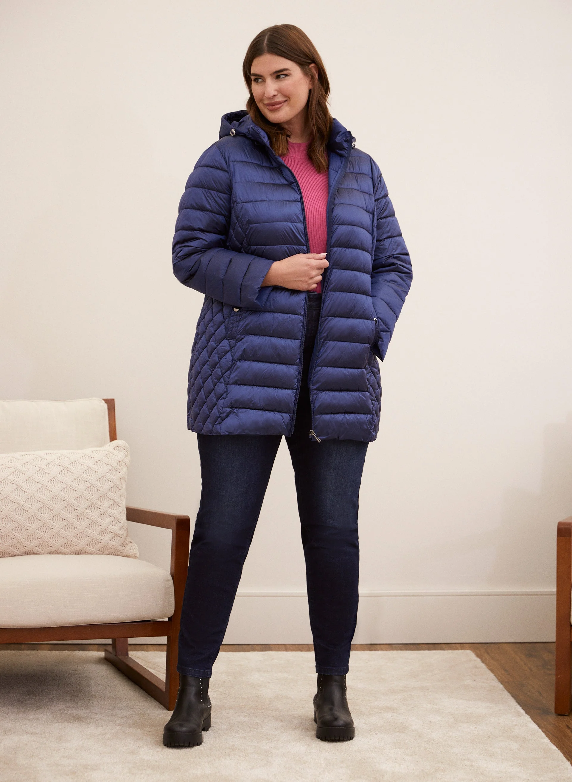 Packable Vegan Down Quilted Coat - Image 4
