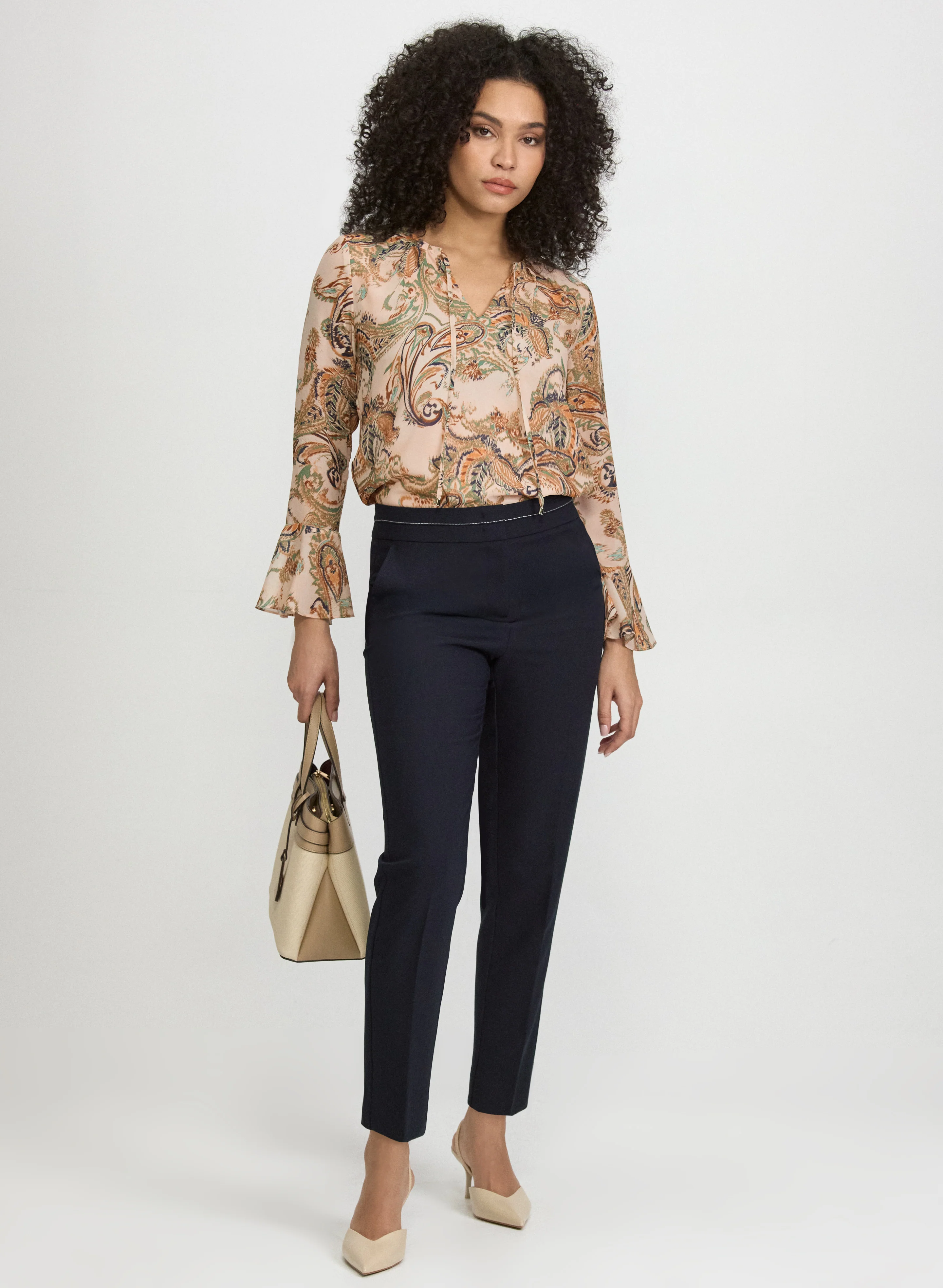 Paisley Bell Sleeve Blouse - Image 3