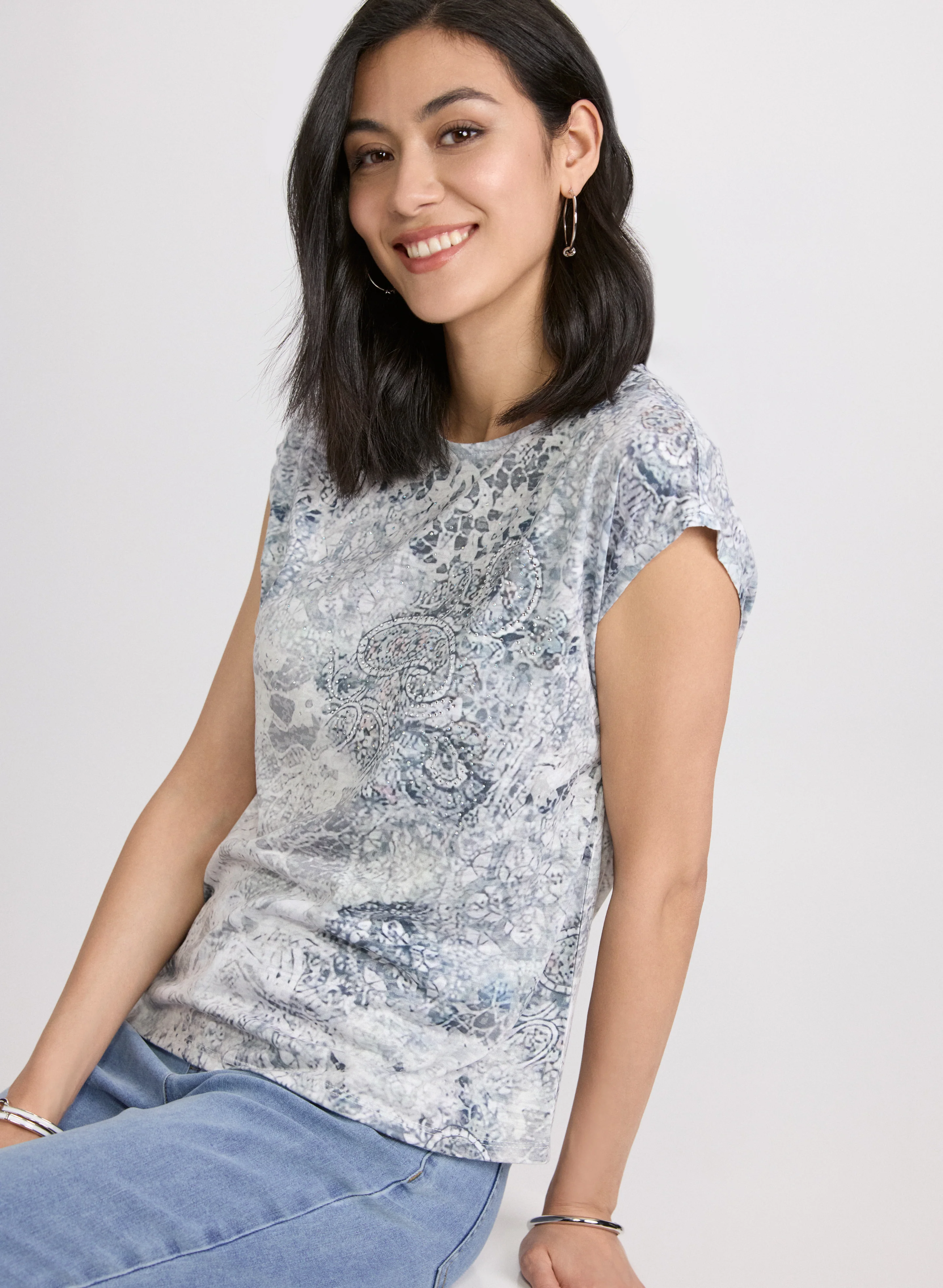 Paisley Burnout T-Shirt - Image 2