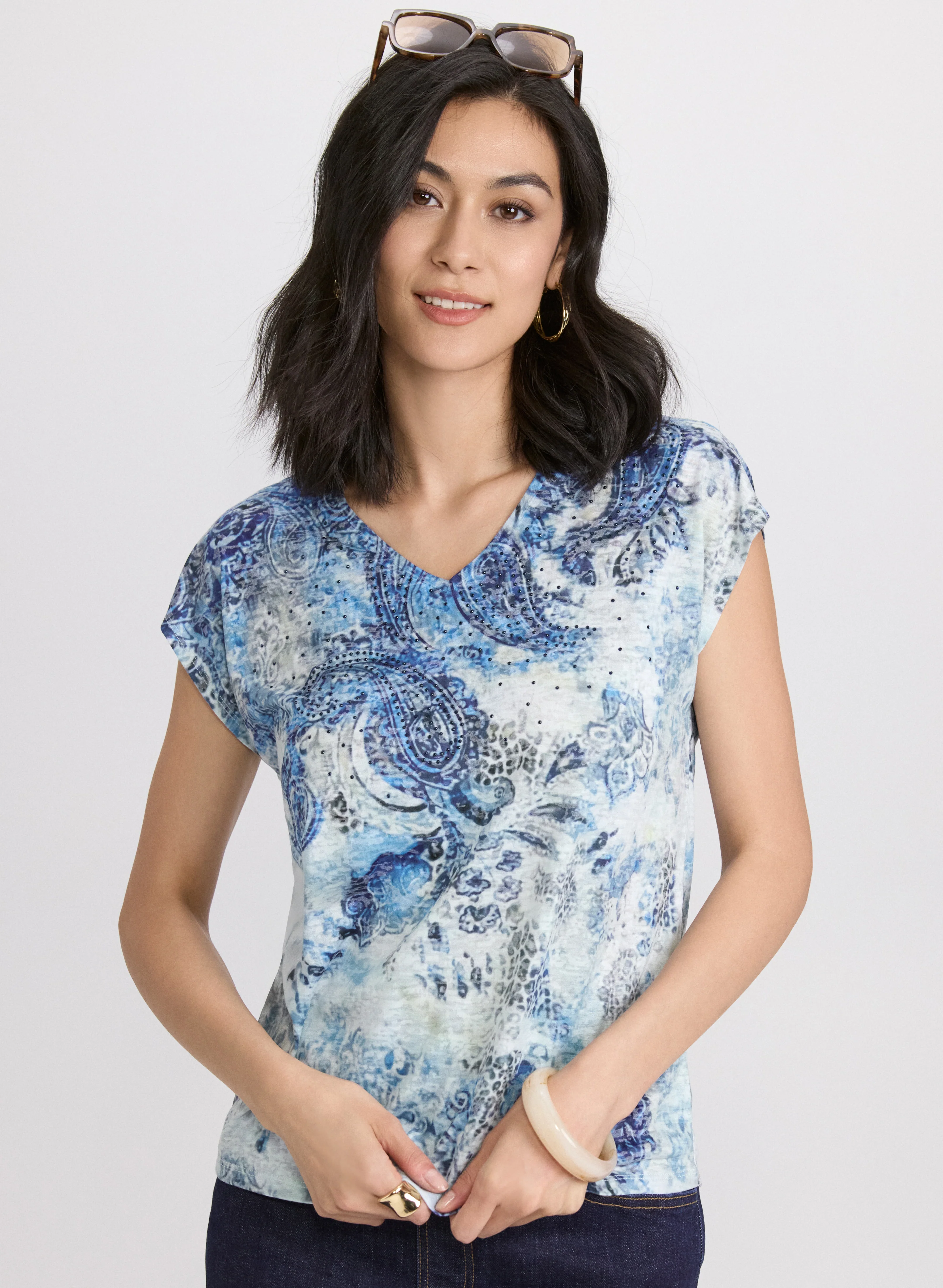Paisley Burnout T-Shirt - Image 7