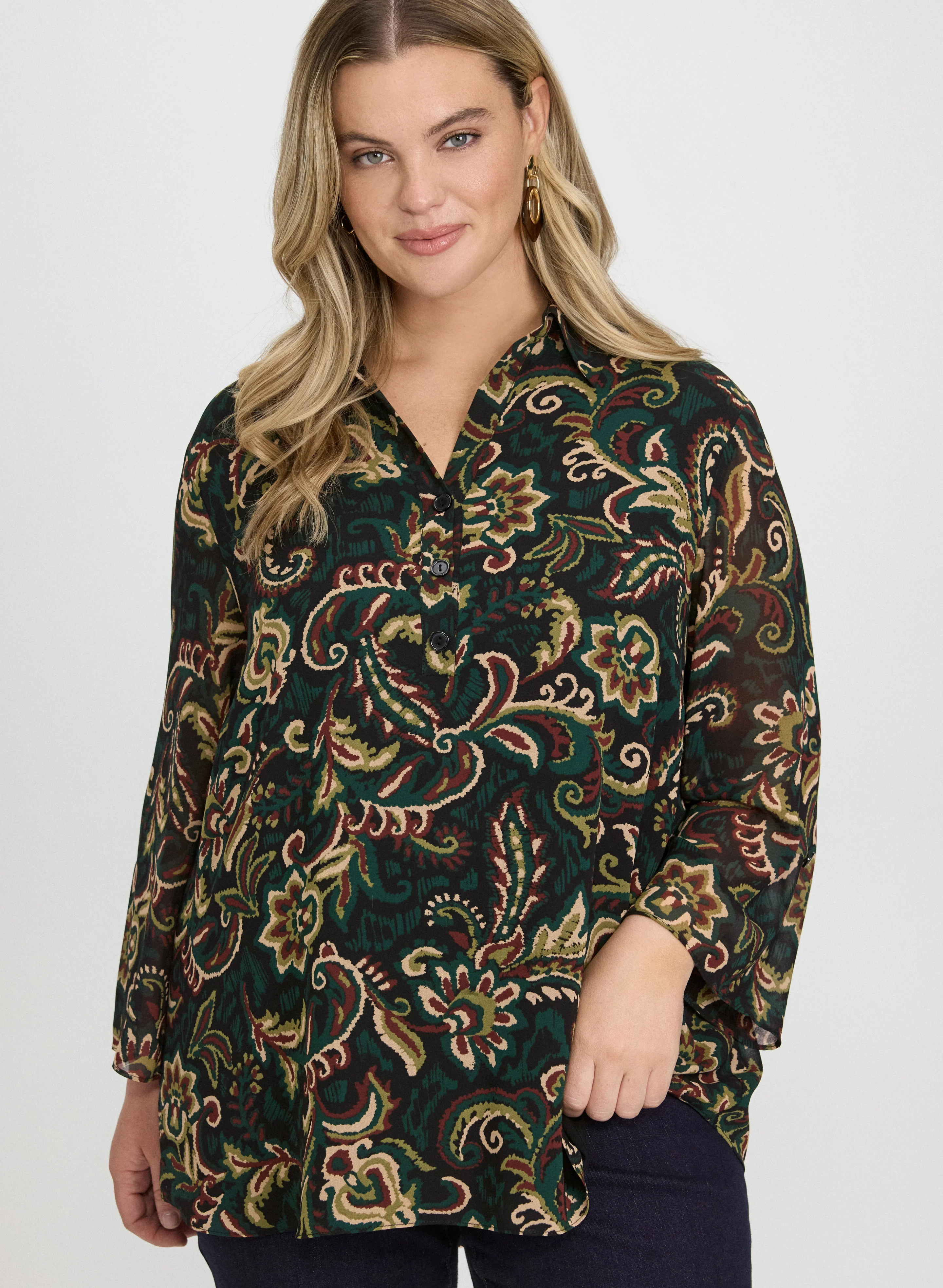 Paisley Chiffon Blouse - Image 6