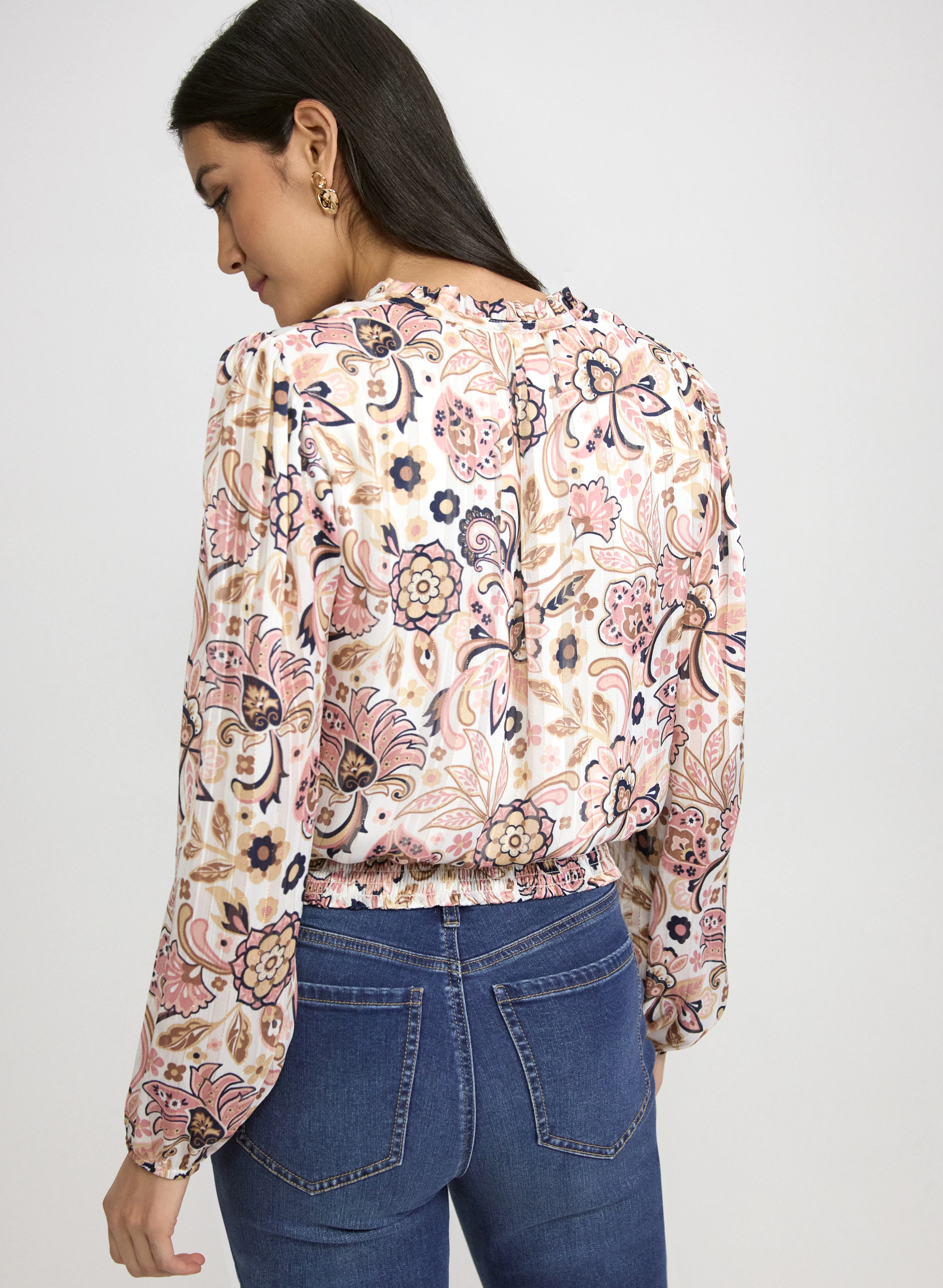 Paisley Chiffon Blouse - Image 5