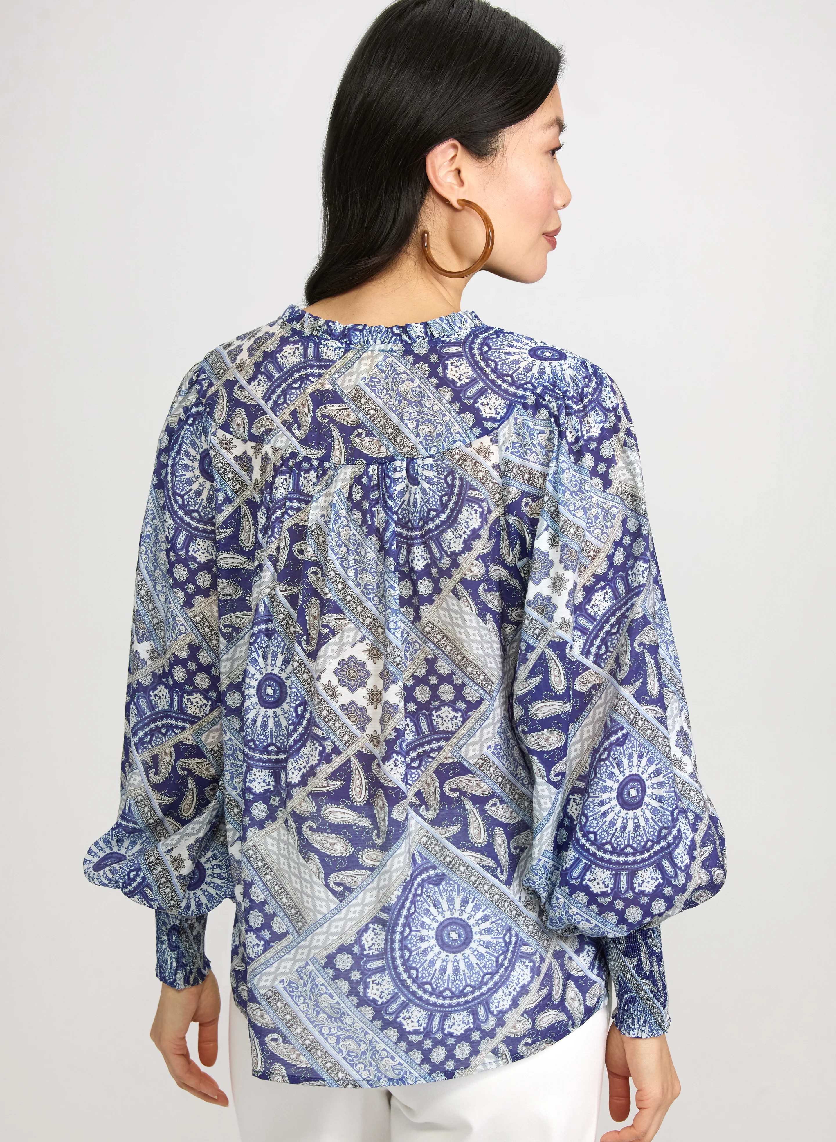 Paisley Cotton-Blend Blouse - Image 4