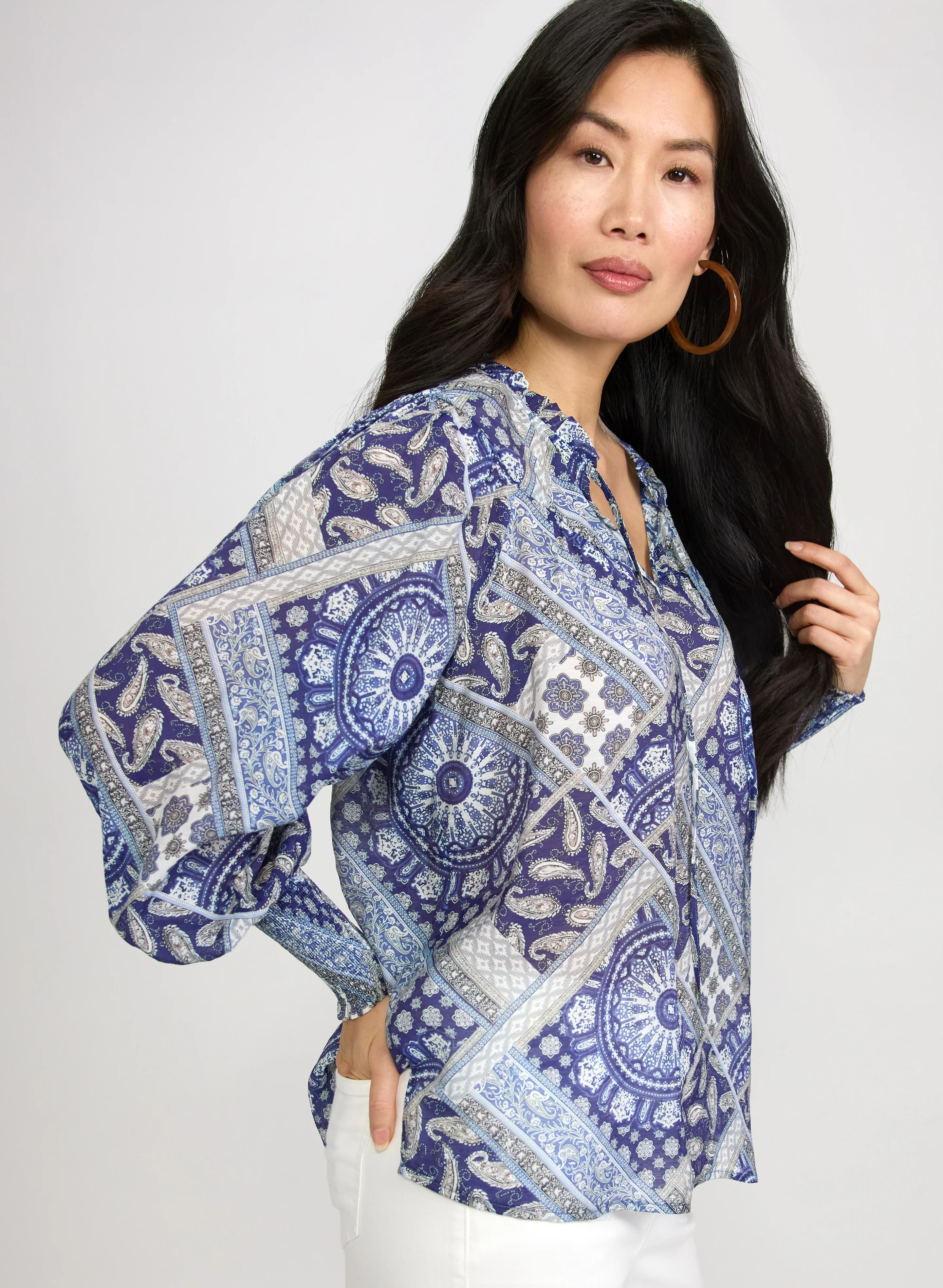 Paisley Cotton-Blend Blouse - Image 5