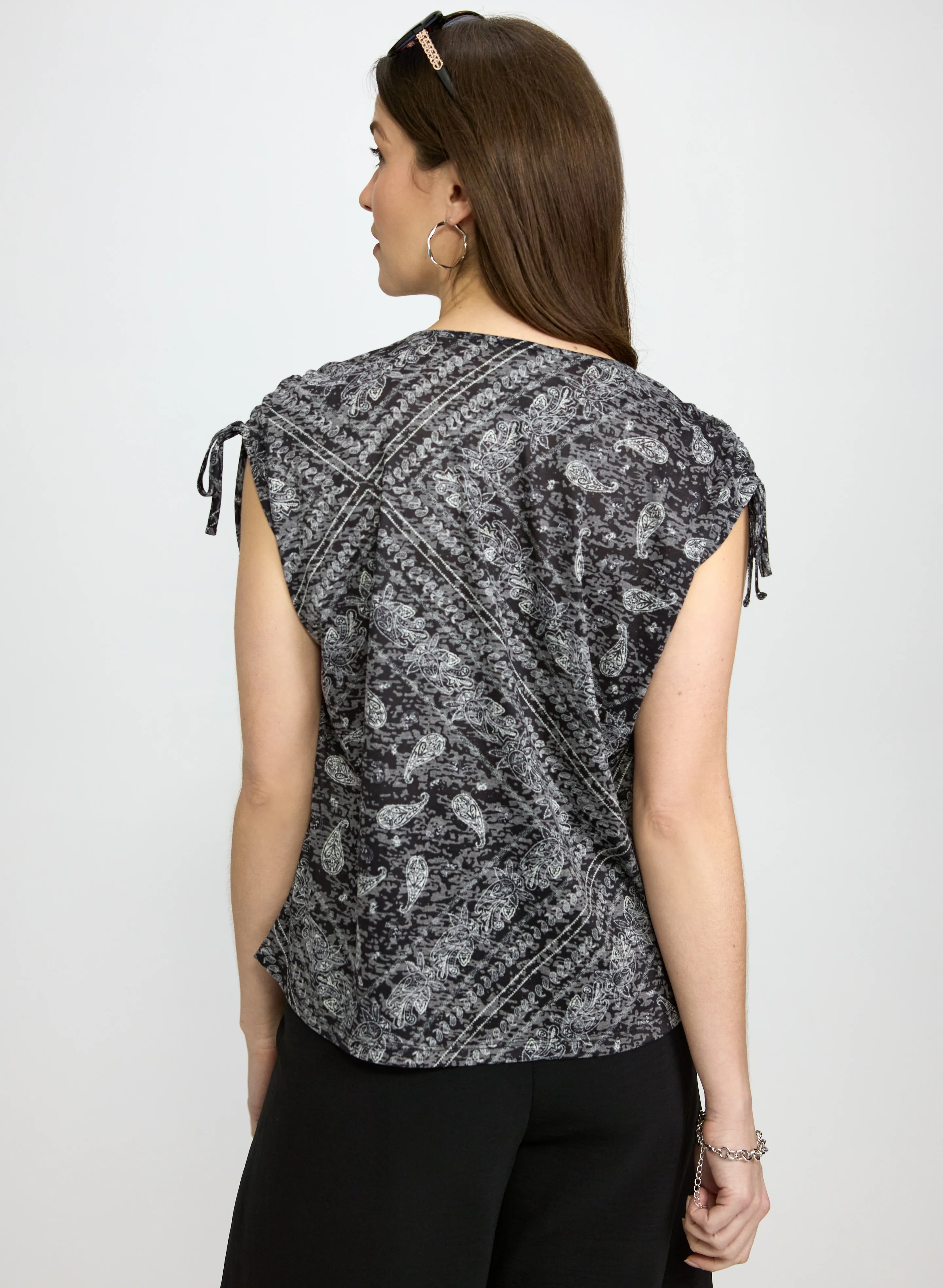 Paisley Drawstring T-Shirt - Image 4