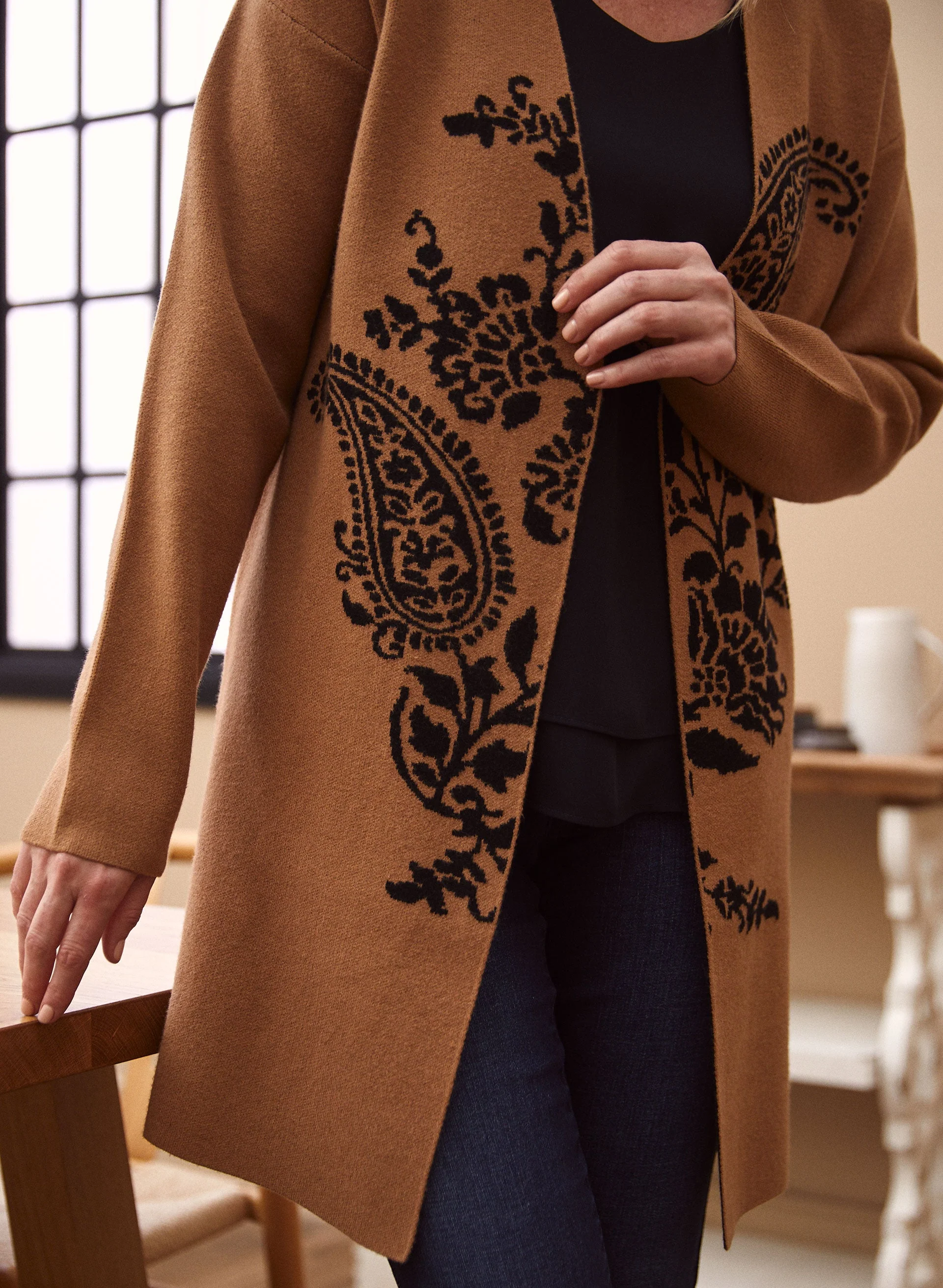 Paisley Motif Cardigan - Image 2
