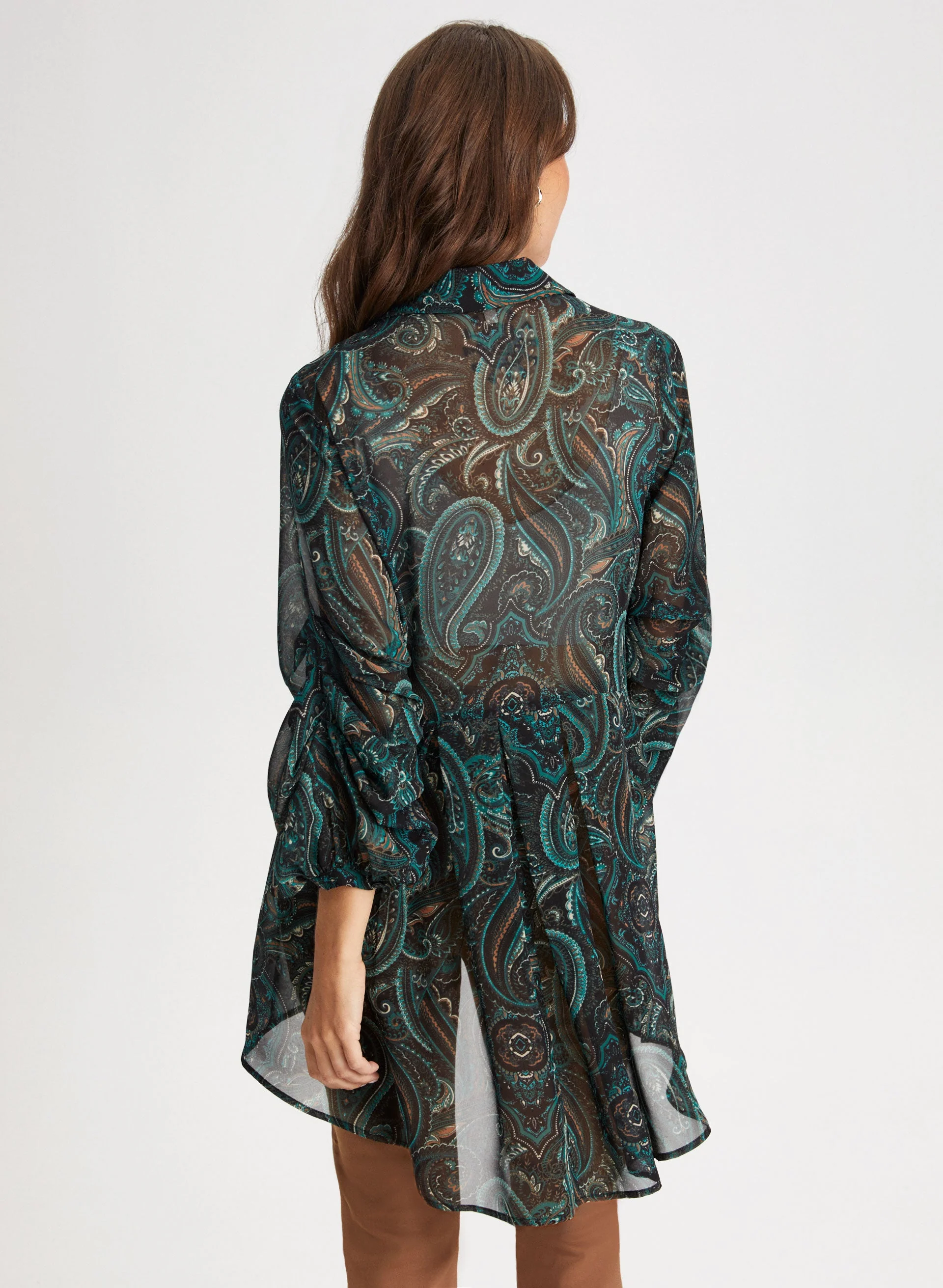 Paisley Motif High-Low Tunic - Image 4