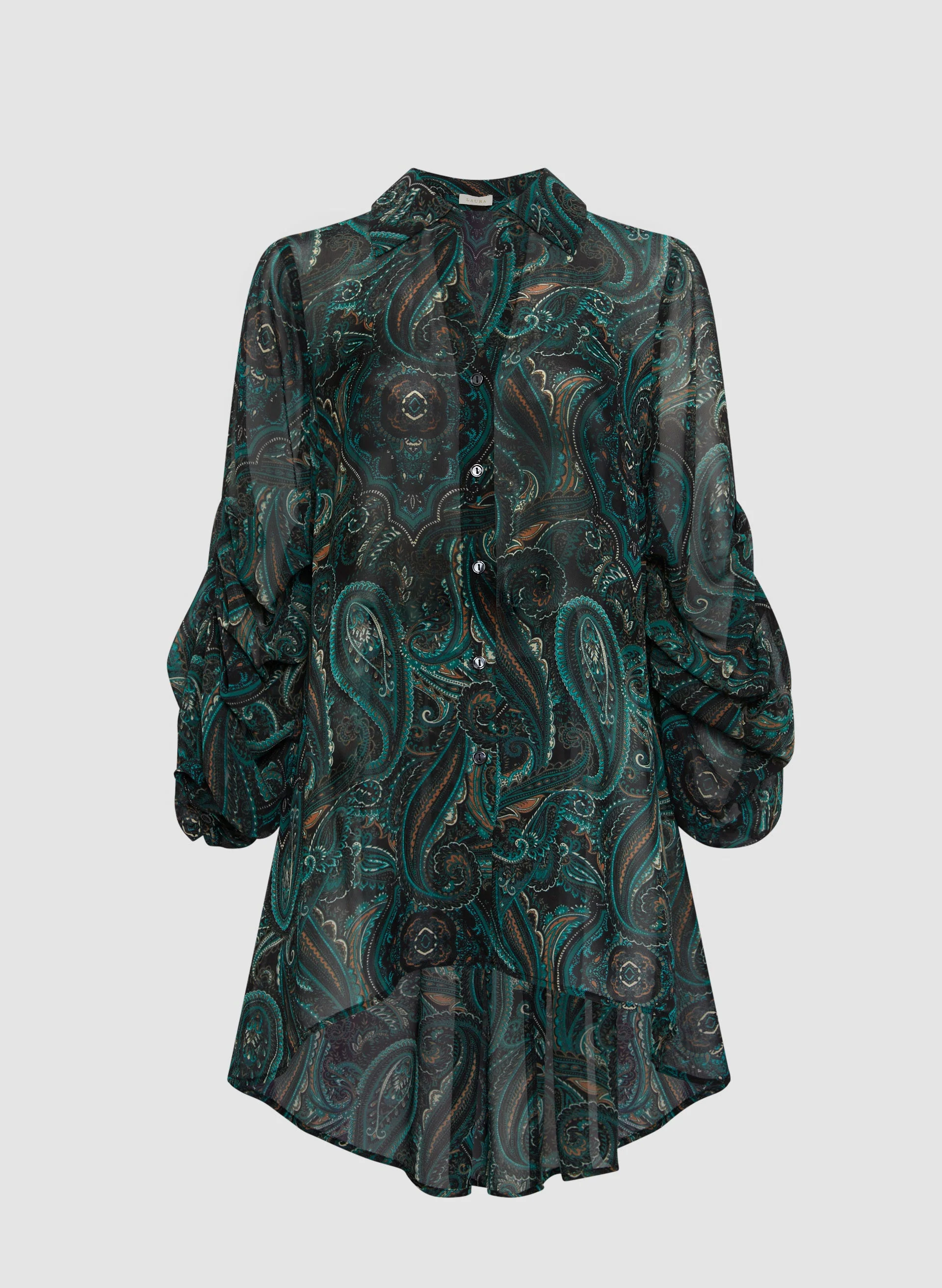 Paisley Motif High-Low Tunic - Image 6