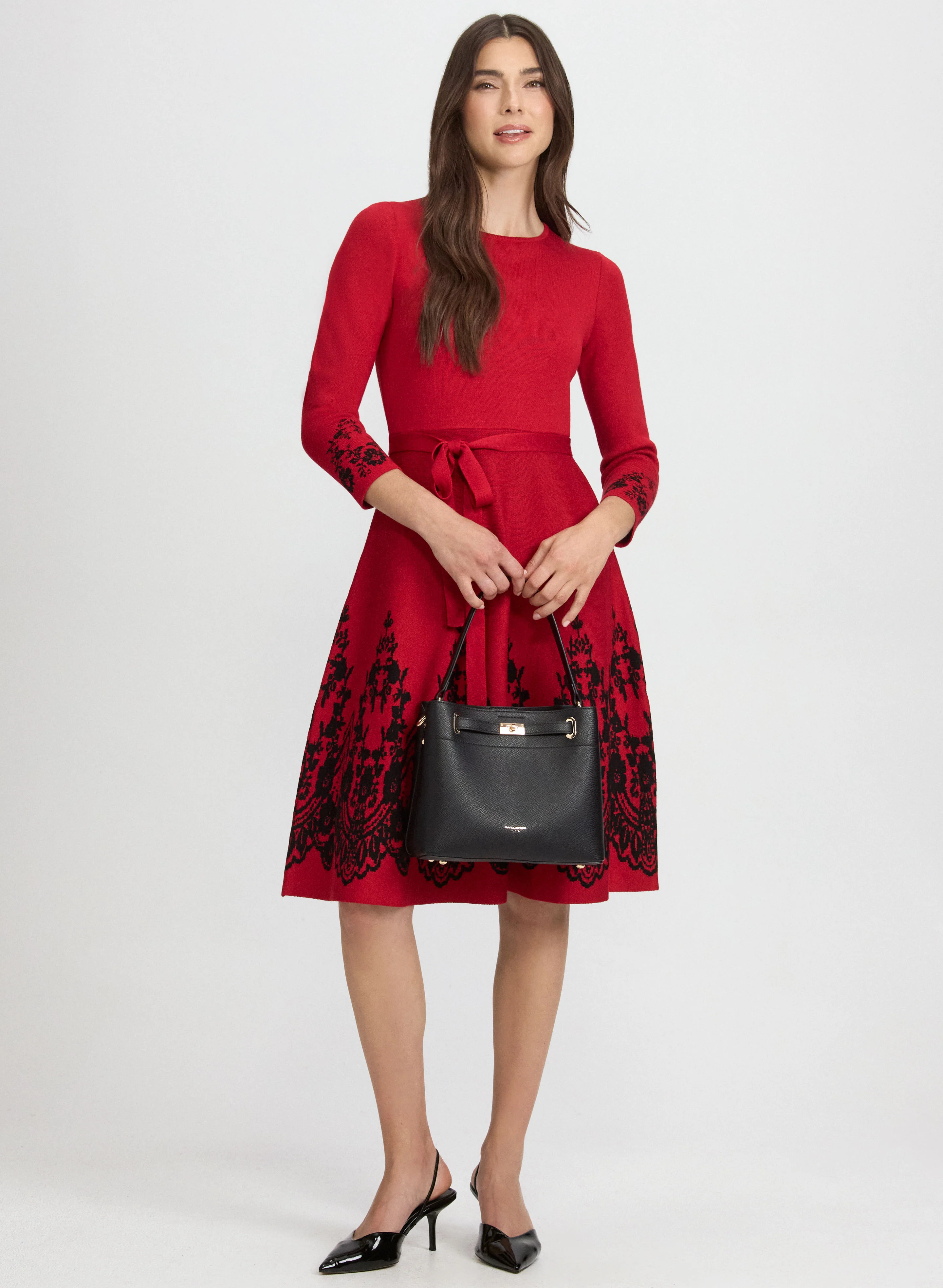 Paisley Placement Knit Dress