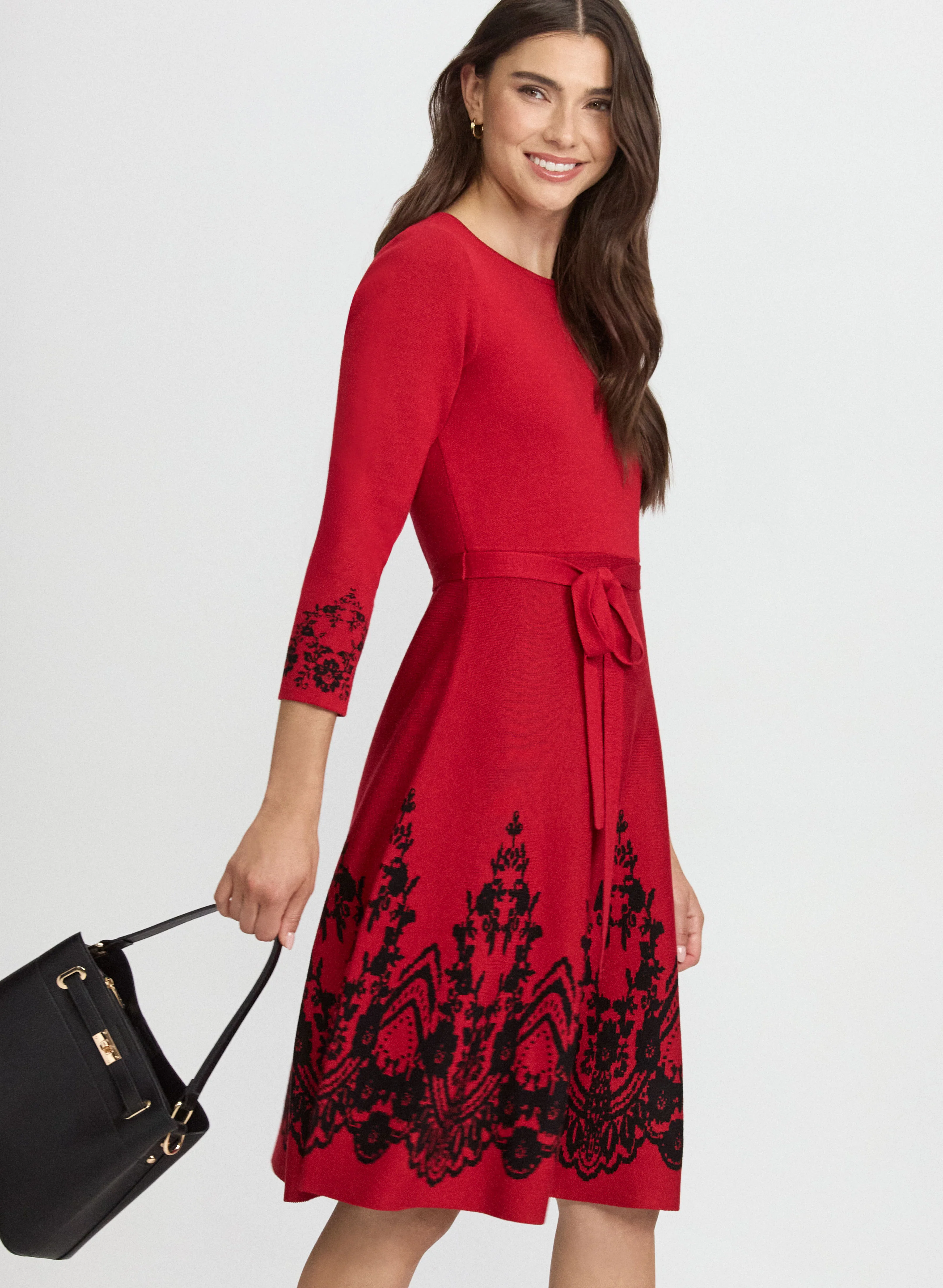 Paisley Placement Knit Dress - Image 2