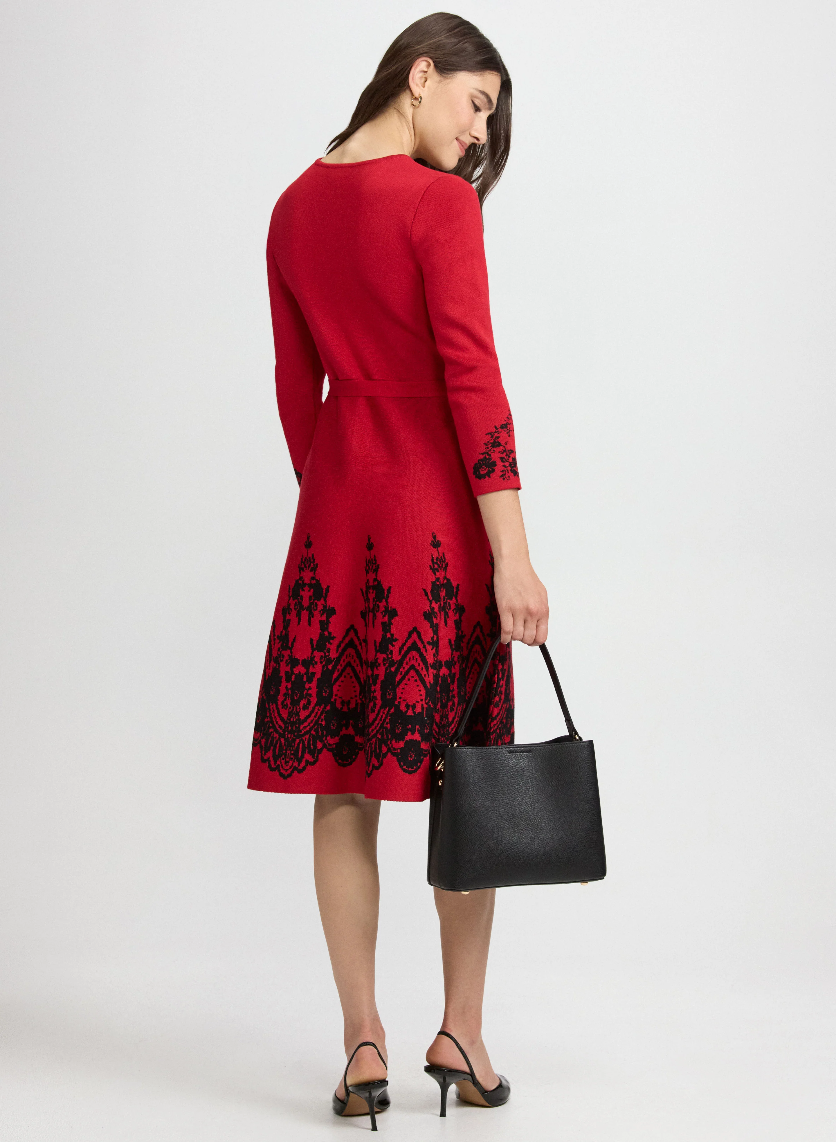 Paisley Placement Knit Dress - Image 4