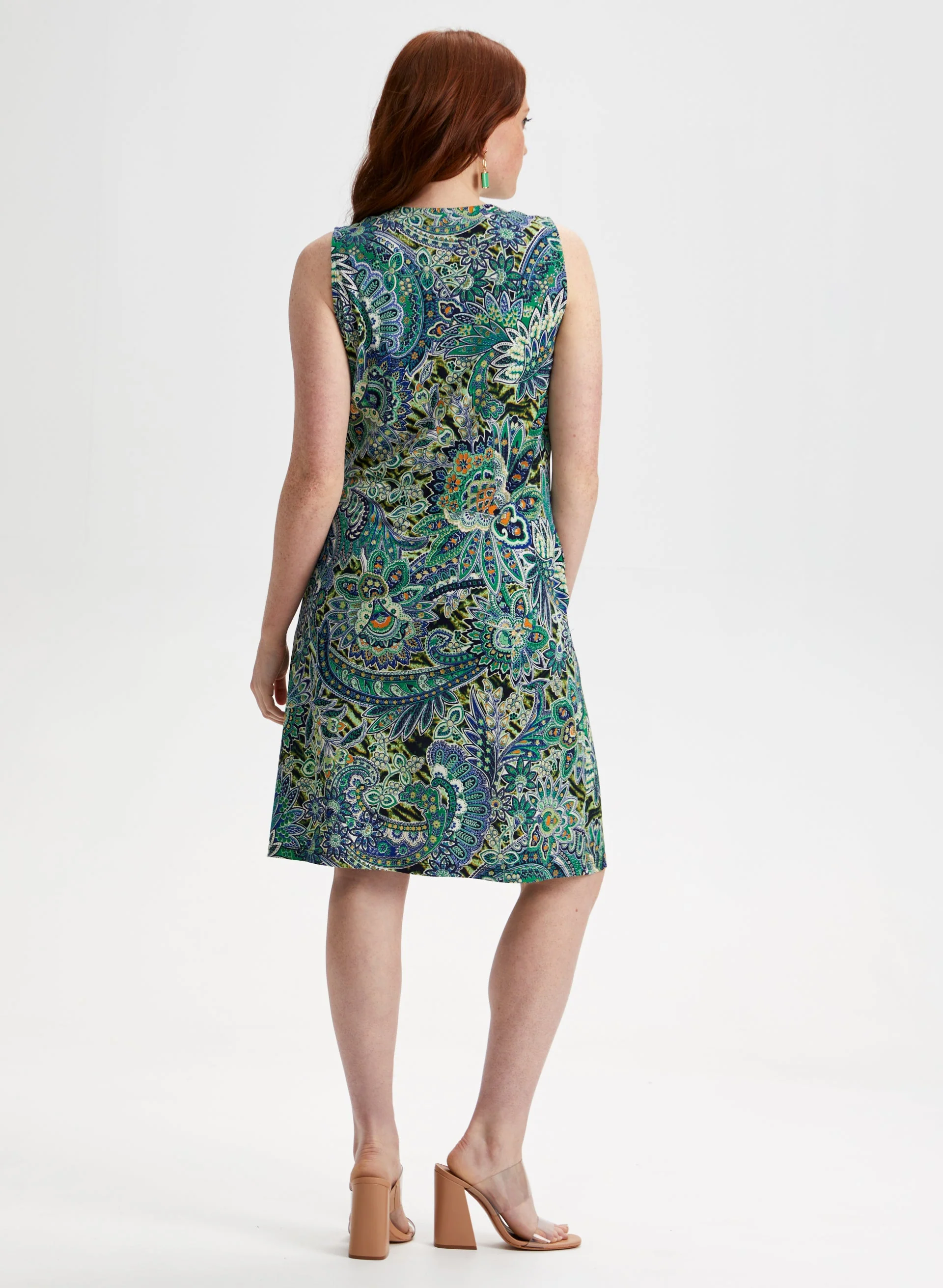 Paisley Print A-Line Dress - Image 2