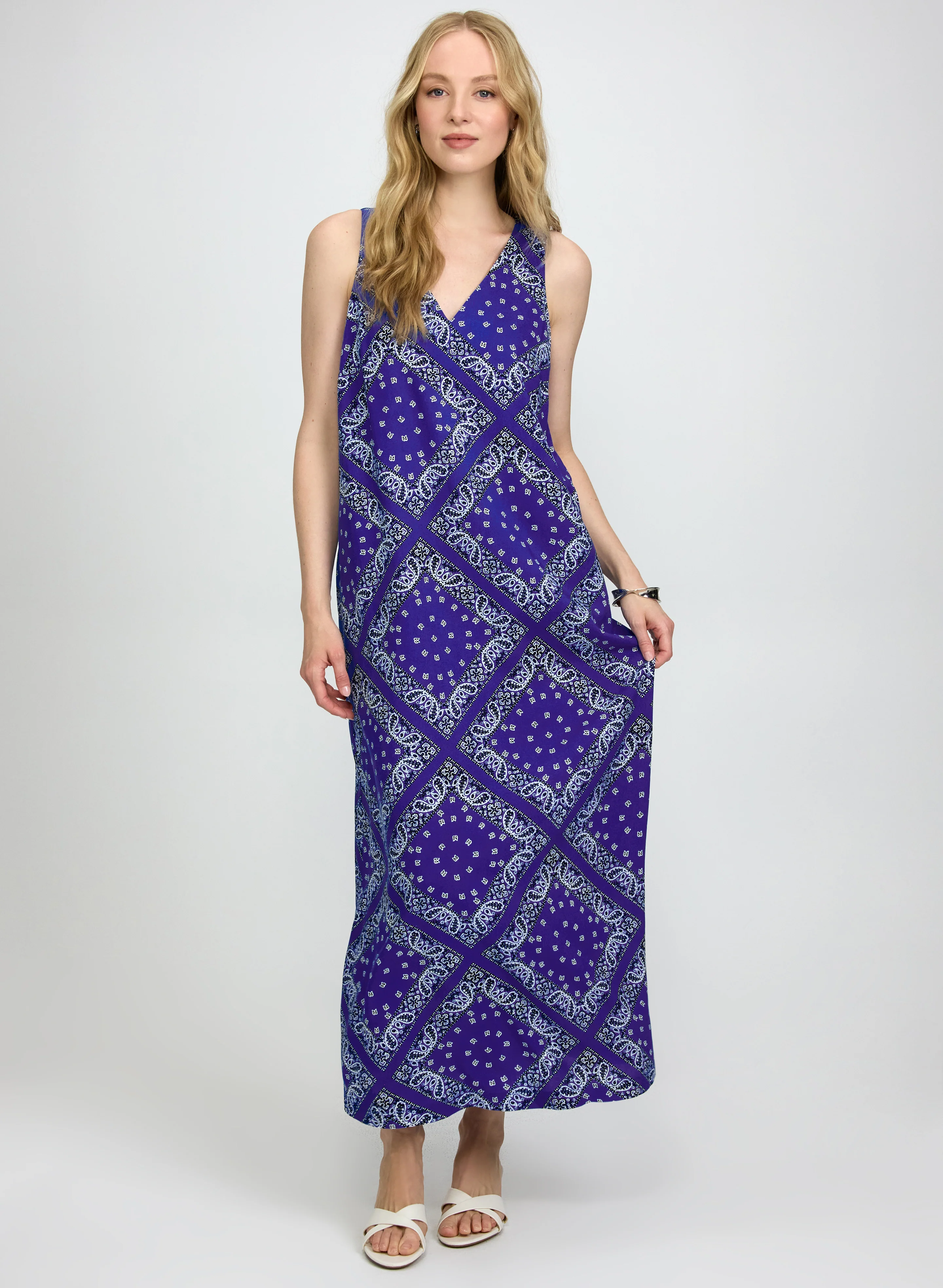 Paisley Print Maxi Dress