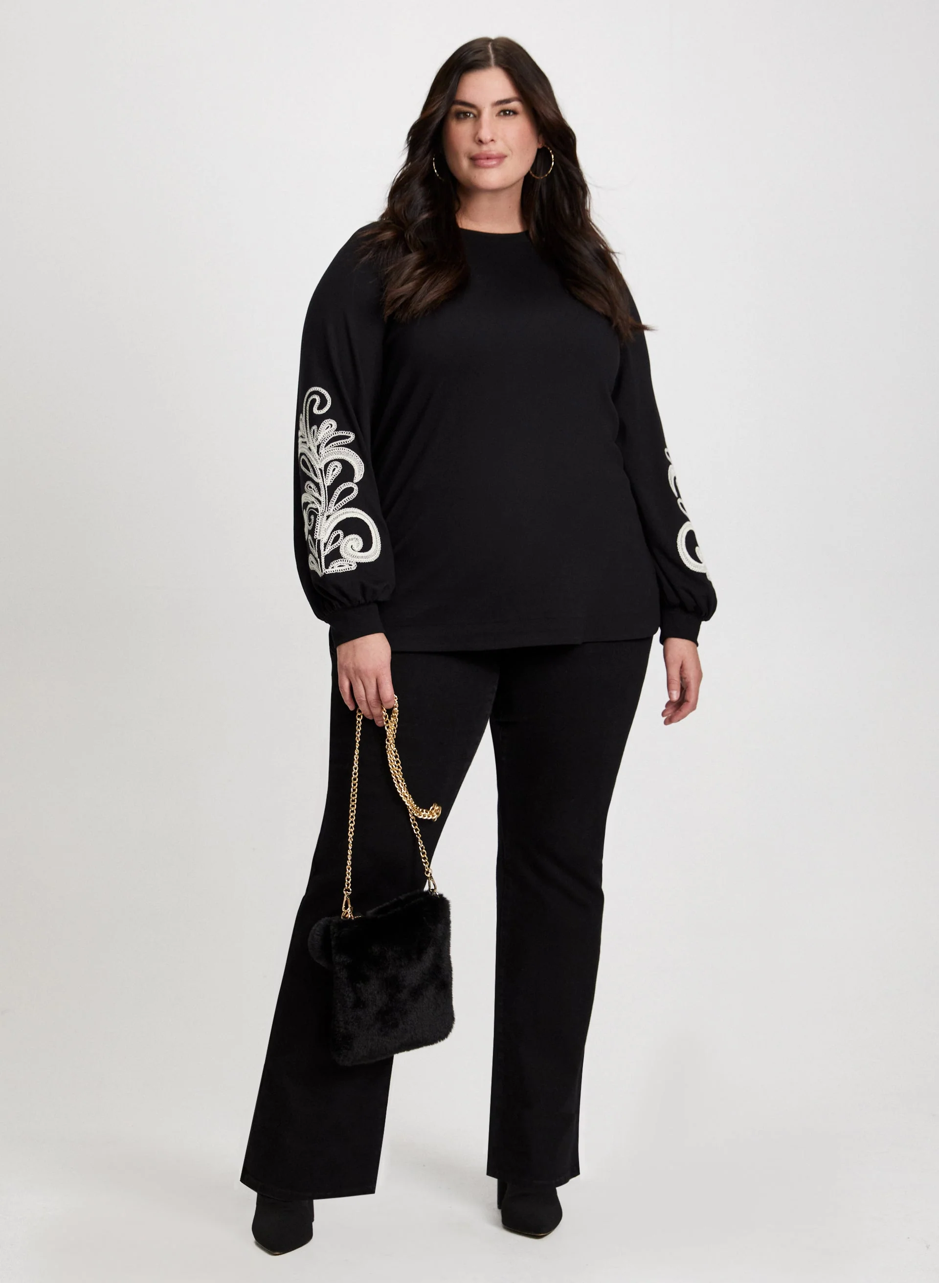 Paisley Print Puffed Sleeve Top - Image 3
