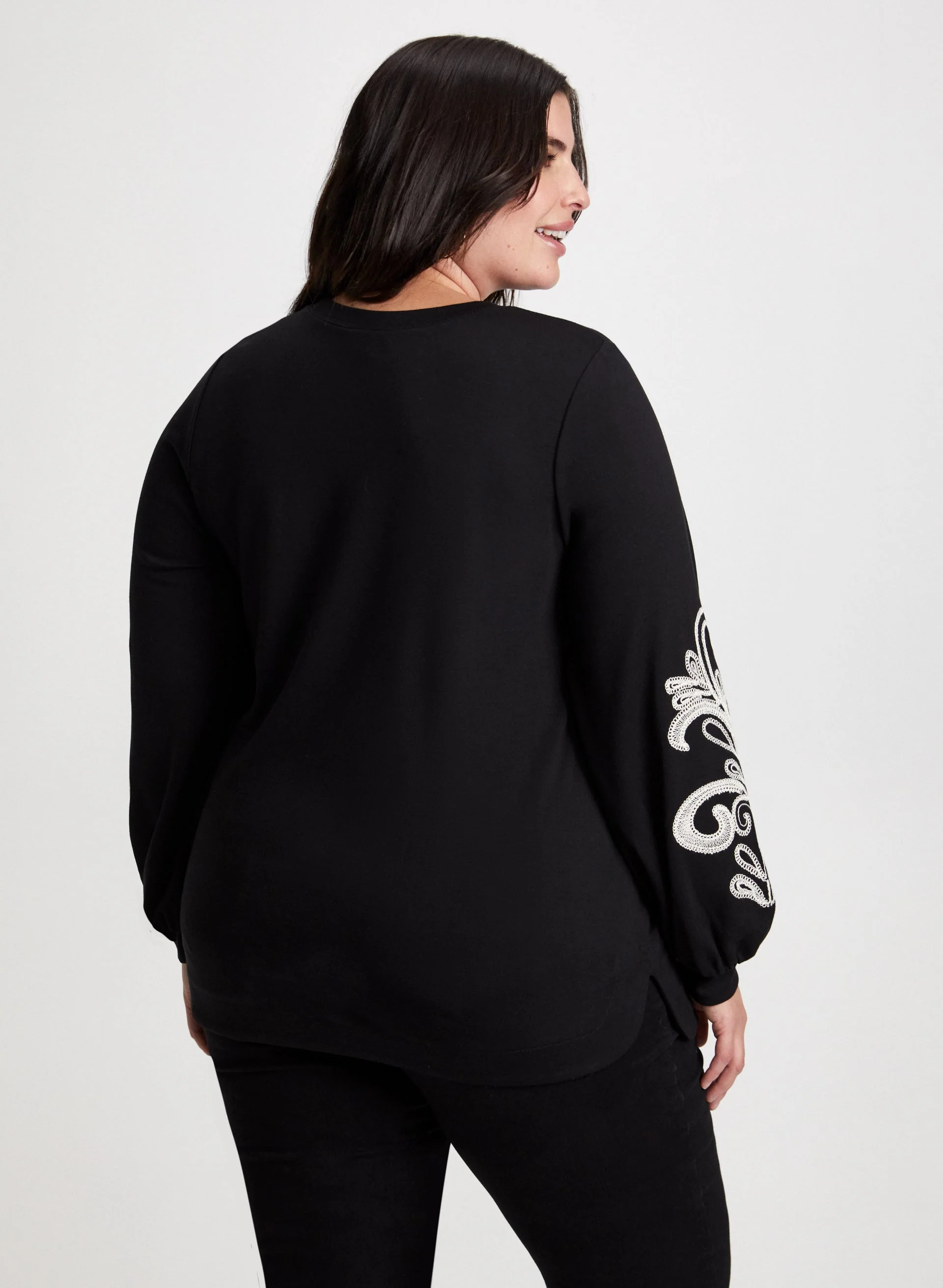Paisley Print Puffed Sleeve Top - Image 4