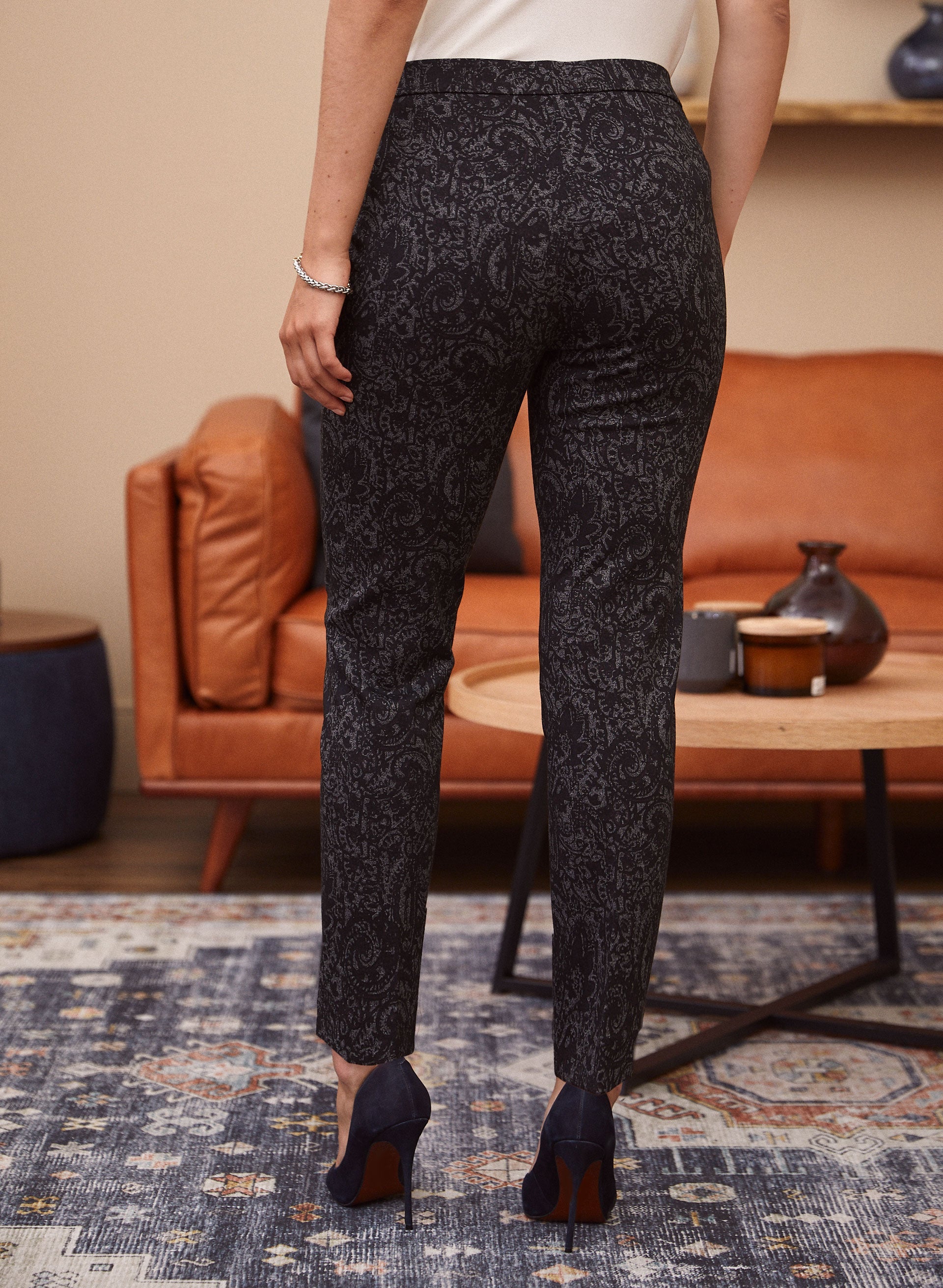 Paisley Print Pull-On Pants - Image 2