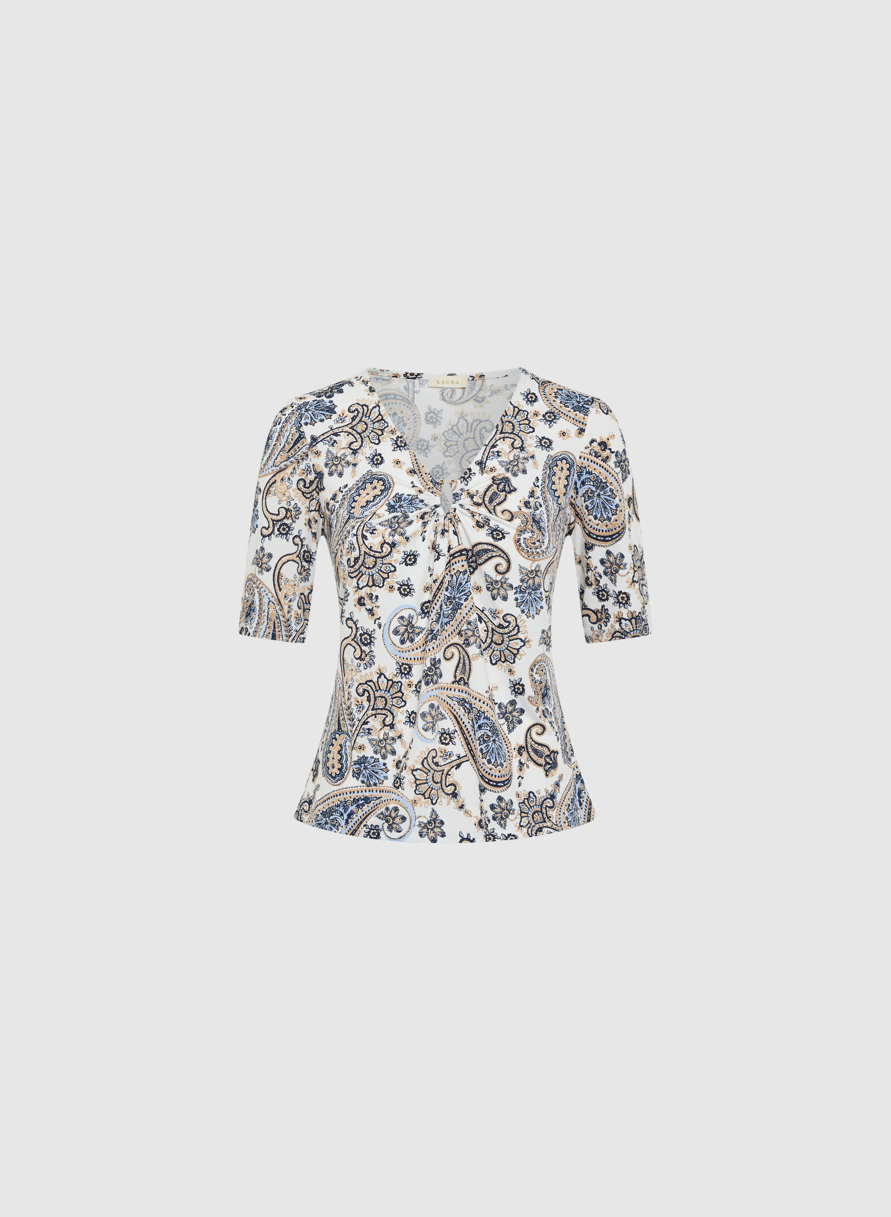 Paisley Print Ring Detail Top - Image 6